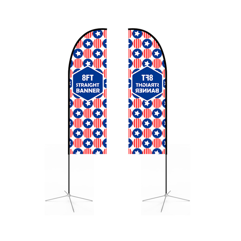 Small(65.3*200cm) Straight Feather Banners 9ft