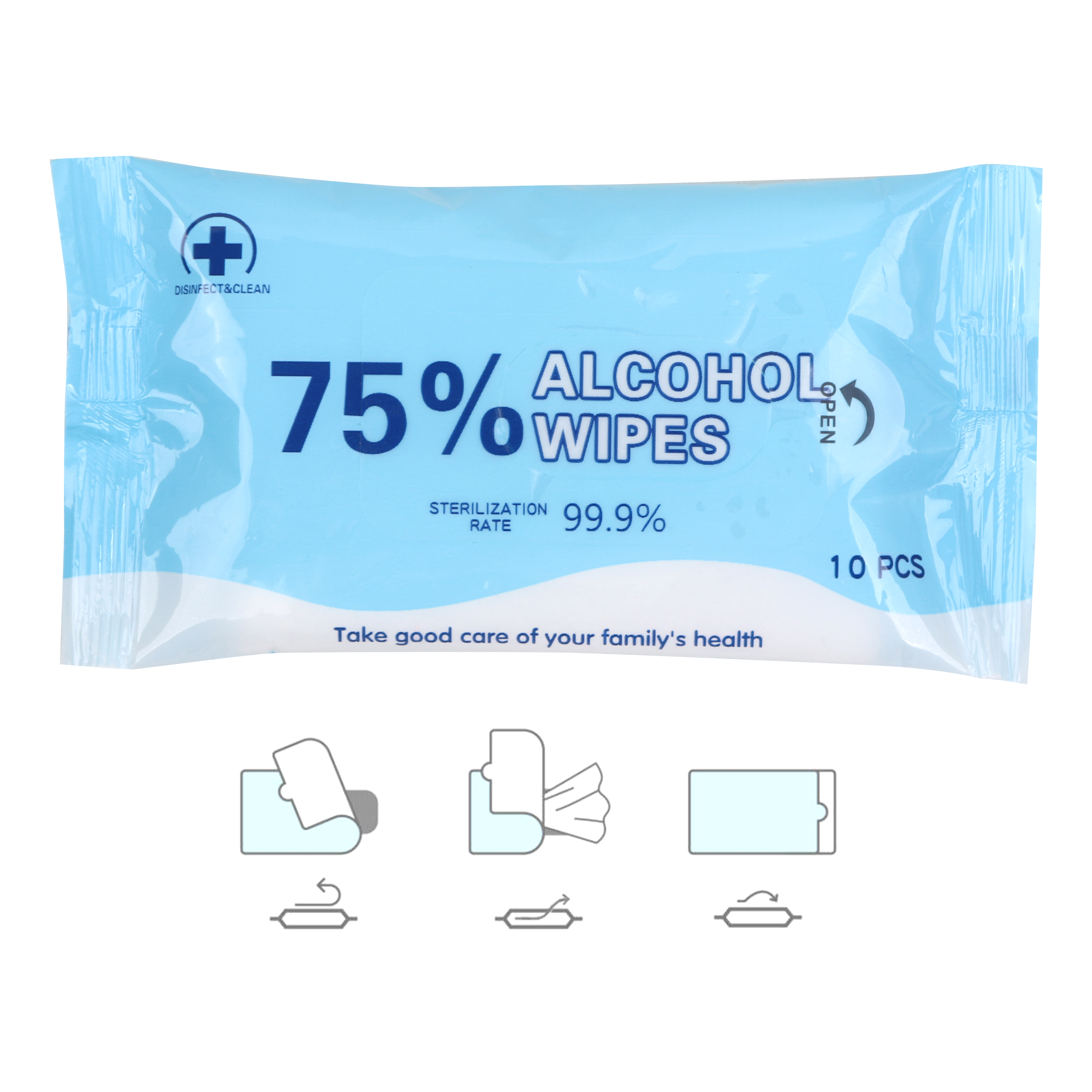 75% Alcohol Wet Wipes - 10PC Pack
