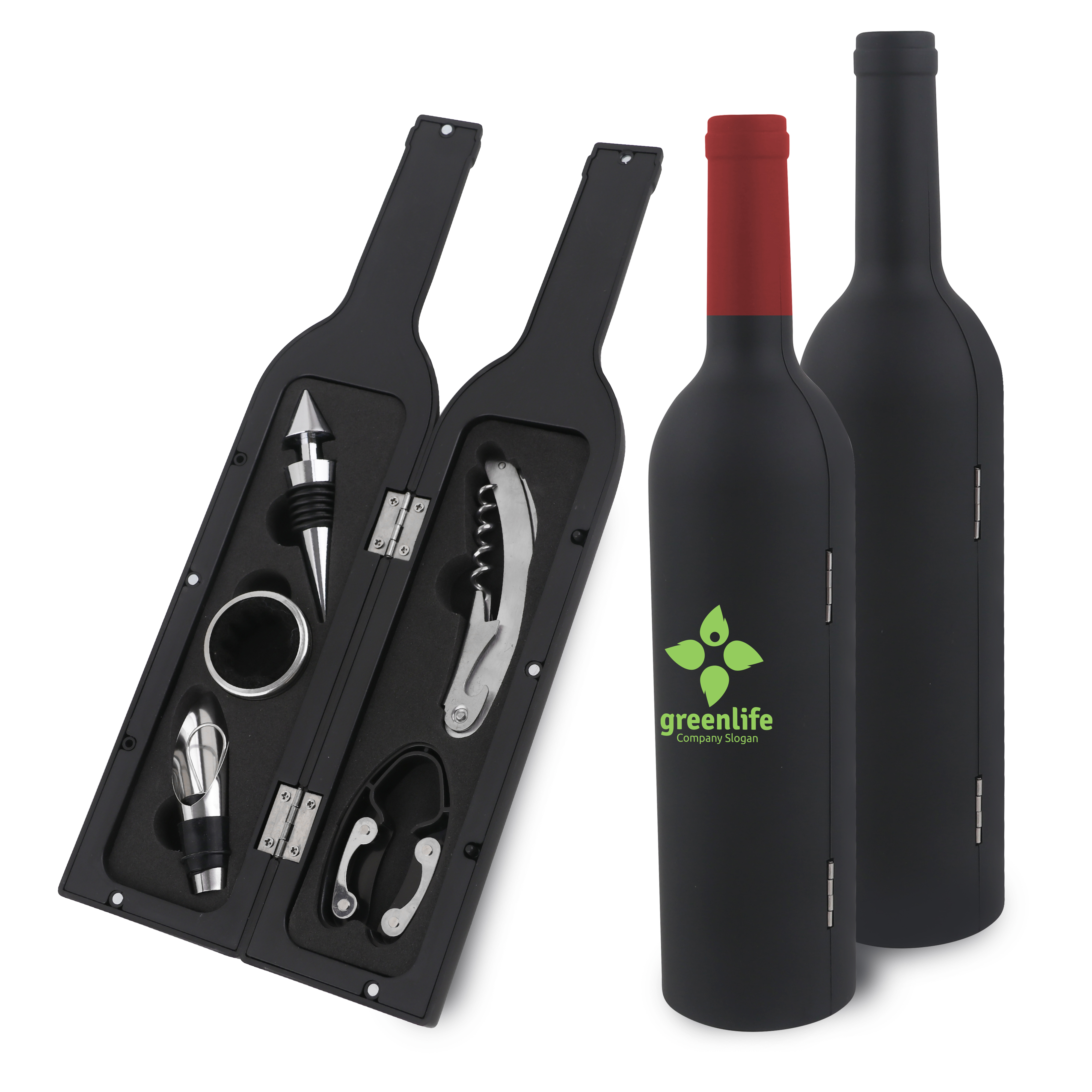 PCH295 - Bottle Shaped Wine Tools Set