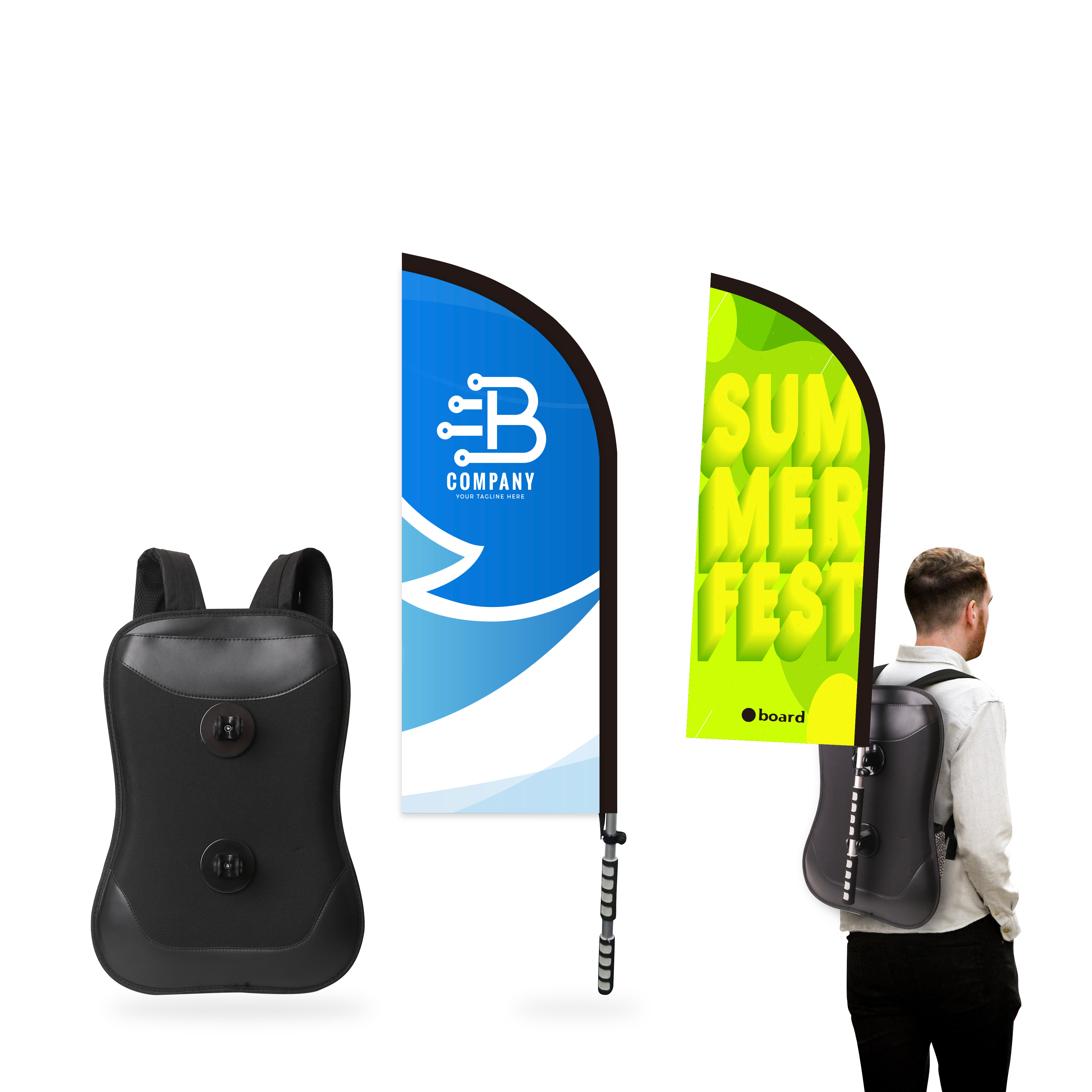 POS155 - Feather Backpack Flag