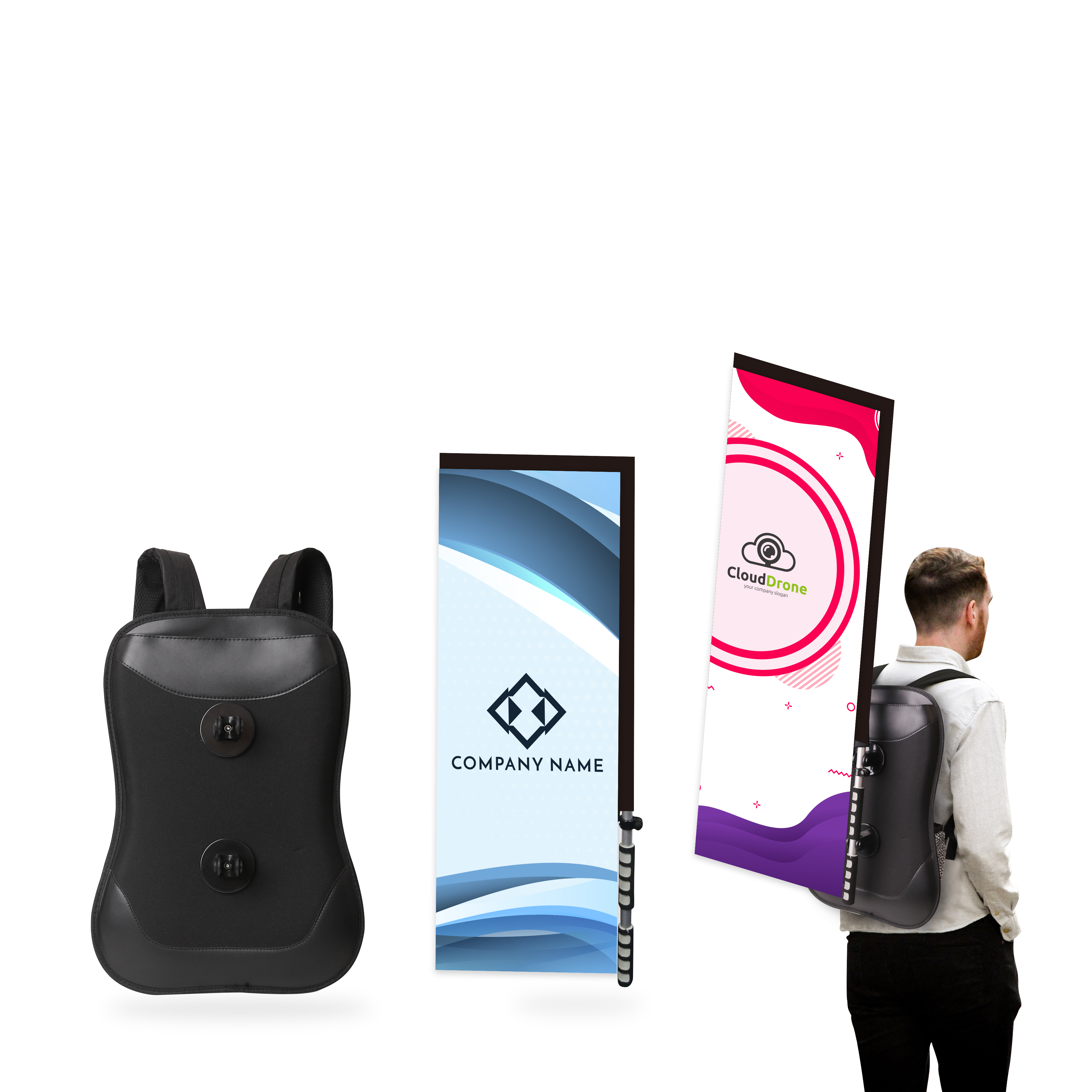 POS165 - Rectangle Backpack Flag