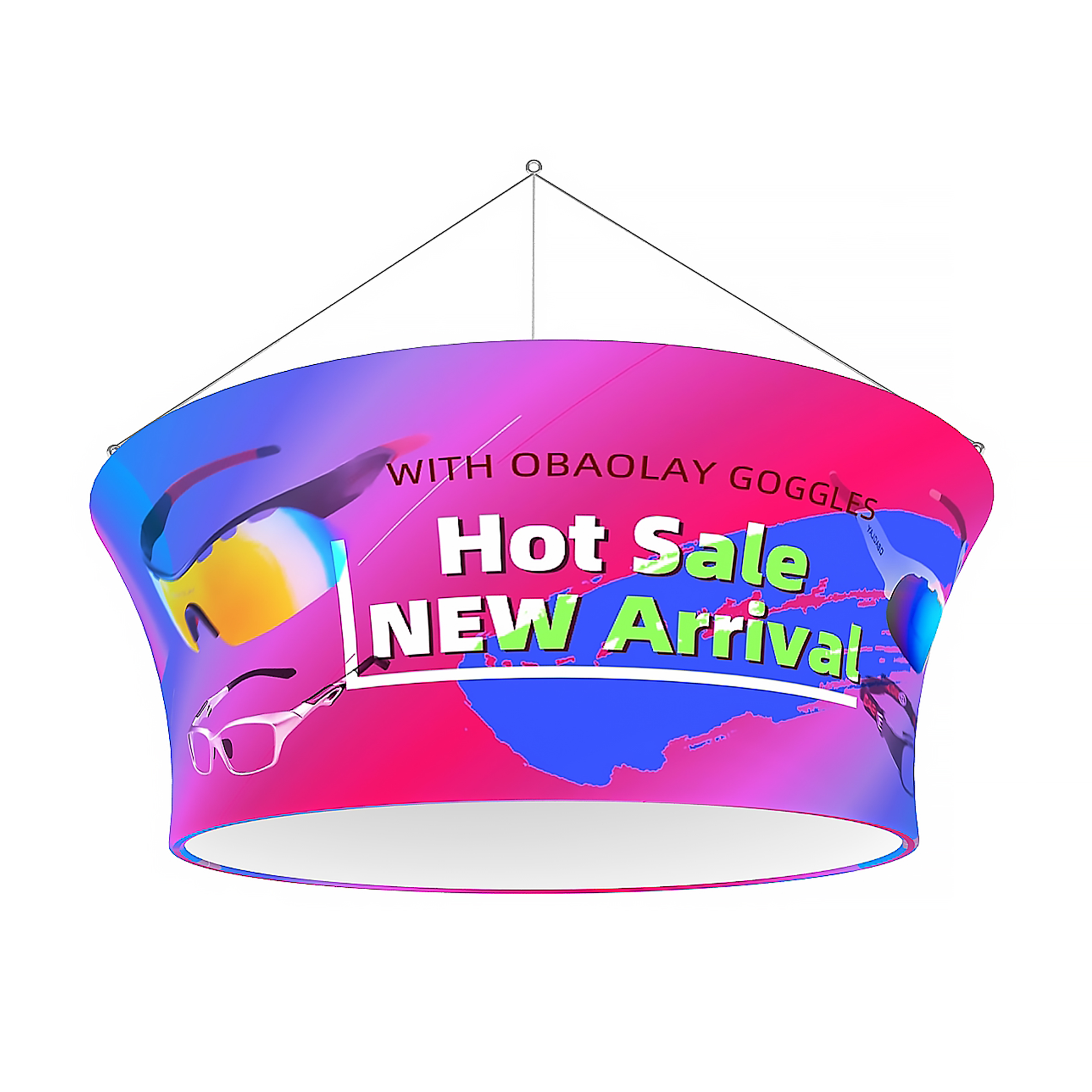 POS360A - Sky Tube Circle Hanging Banner