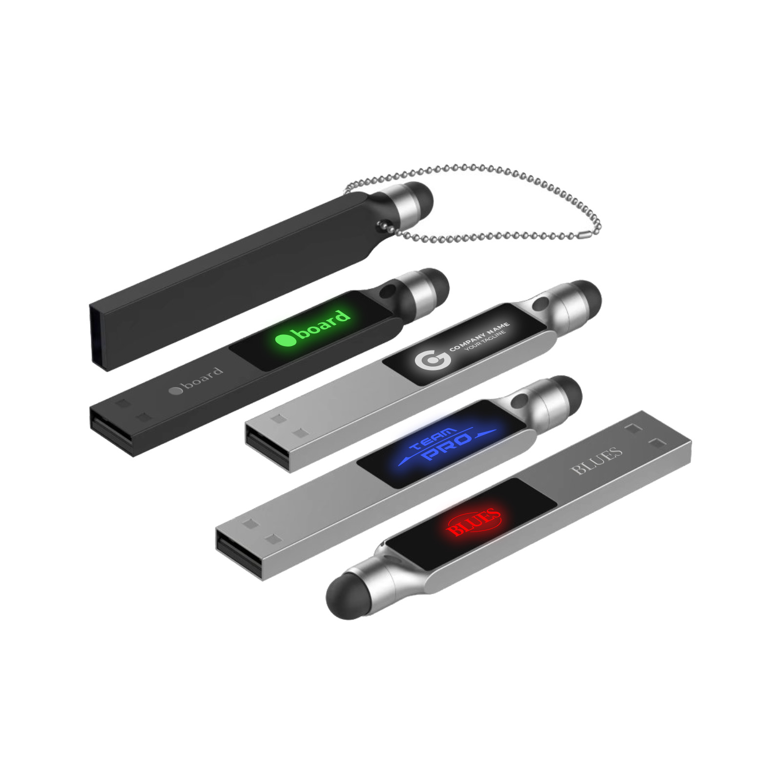 PCU961 - Stylus Backlit Logo Flash Drive