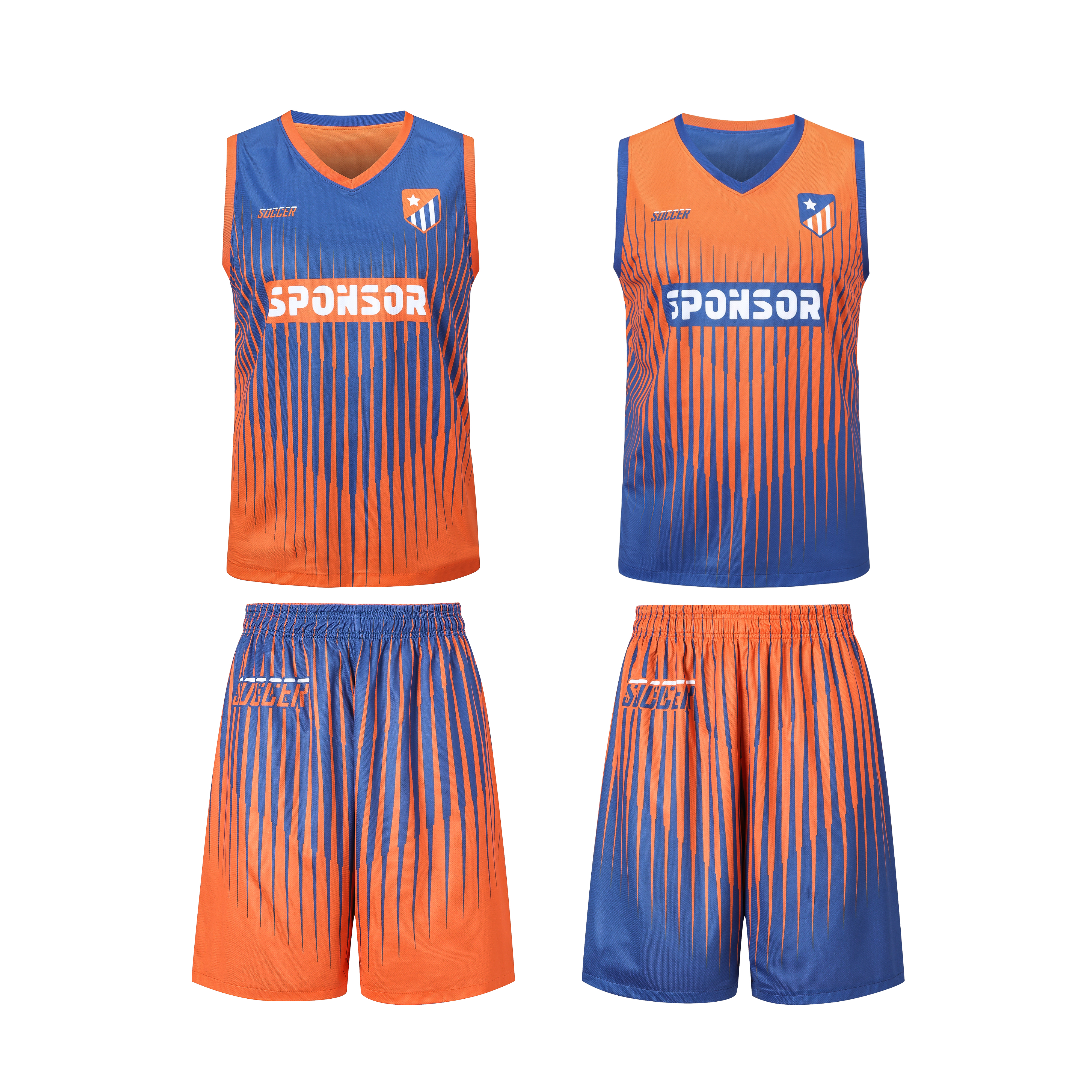 Unisex Adults 100% Polyester Sublimated Reversible Basketball Singlet