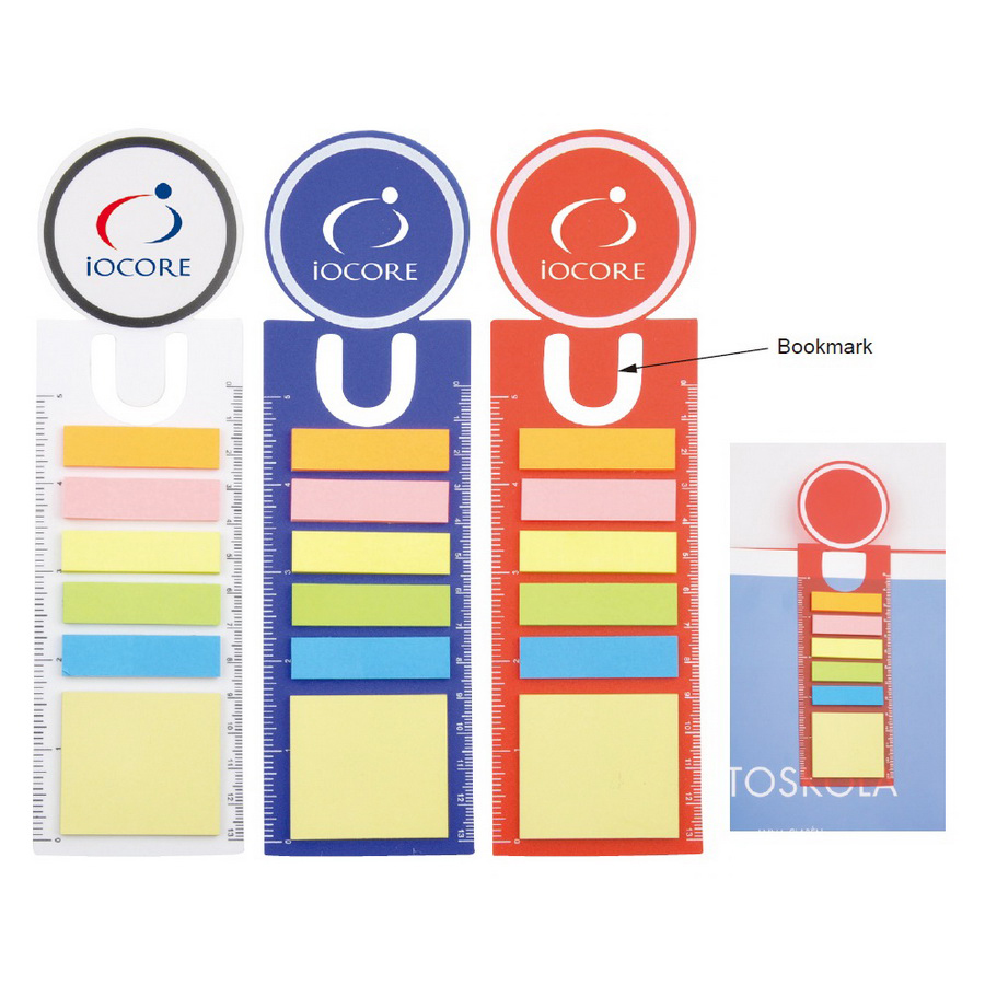 PP Sticky Notes with Bookmark & Ruler