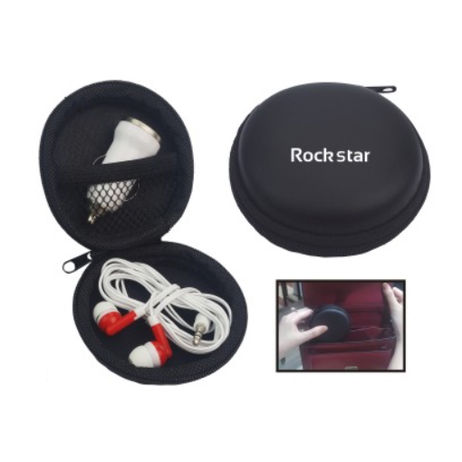 Round Travel Tech Accessories Storage Case