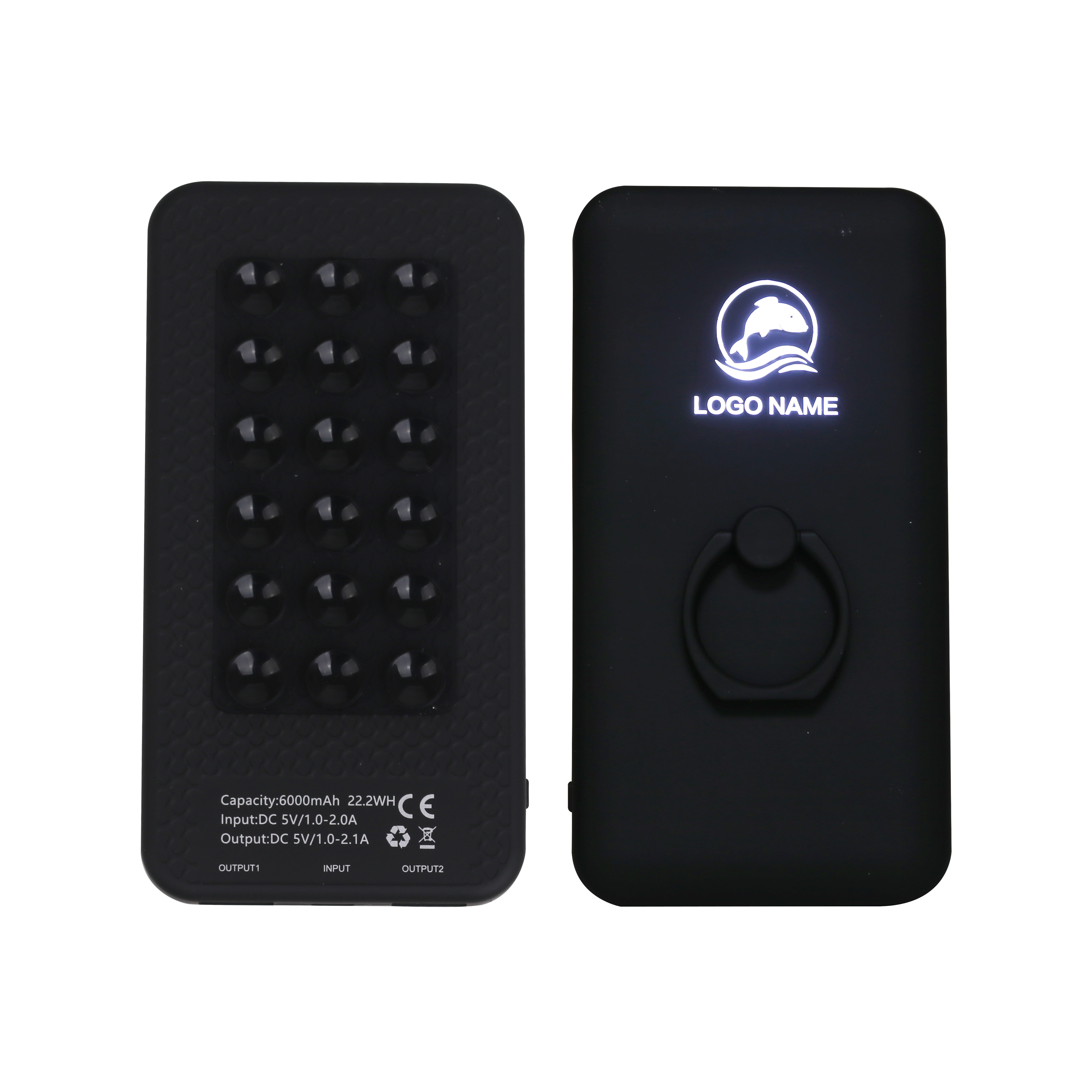 6000mAh Light Up Logo Power Bank