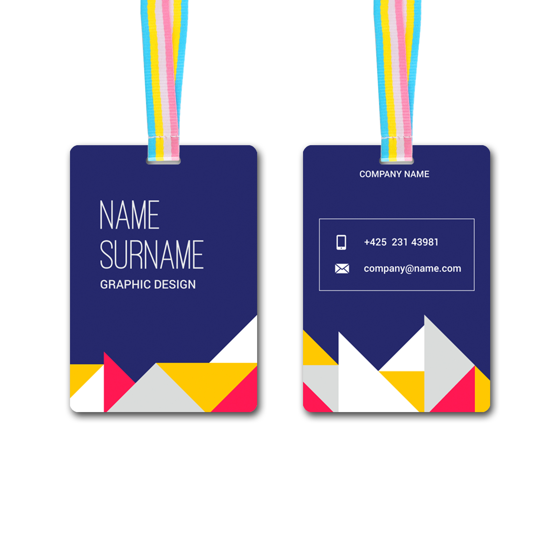 PCCA02 - Medium Unique Printed Name Tag (80 x 120 mm)