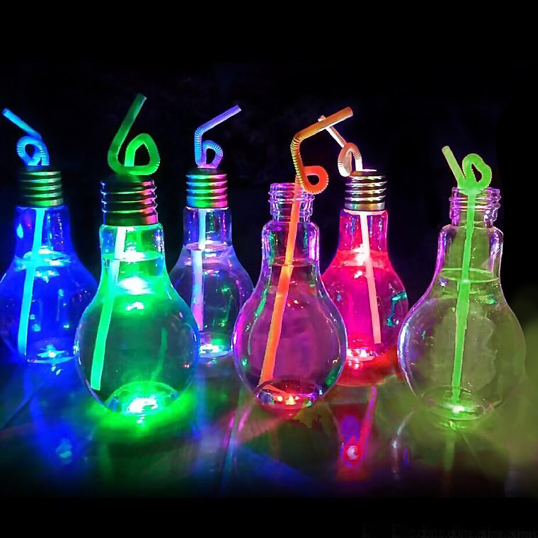 500ml Light Up Bulb Shaped Plastic Bottle