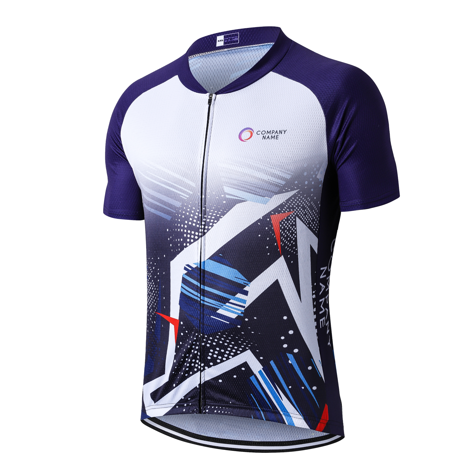 PCC024 - Unisex Sublimated Stand Collar  Raglan Short Sleeves Cycling Jersey