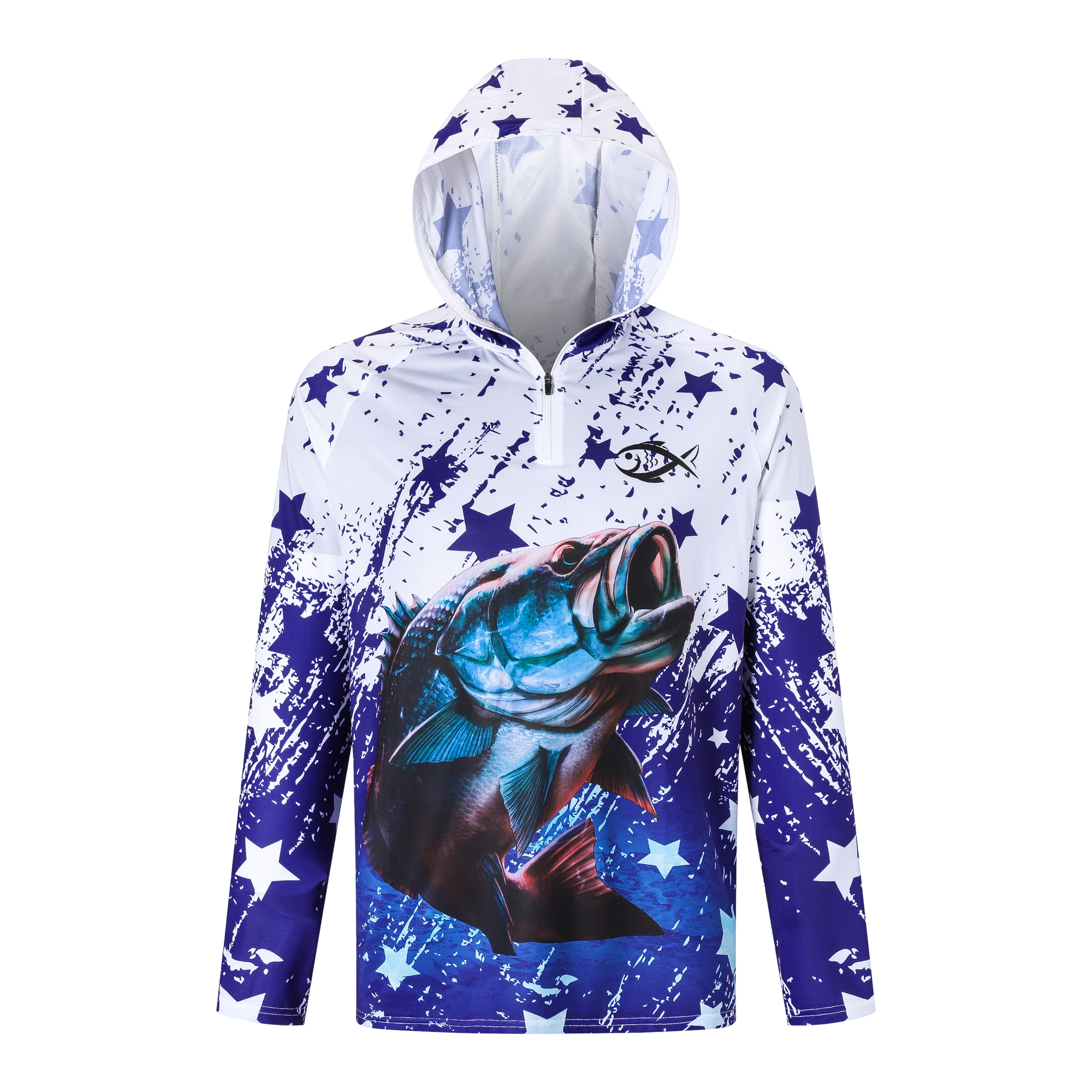 PCC017 - Men's Polyester Spandex Sublimated 1/4 Zip Fishing Hood Shirt