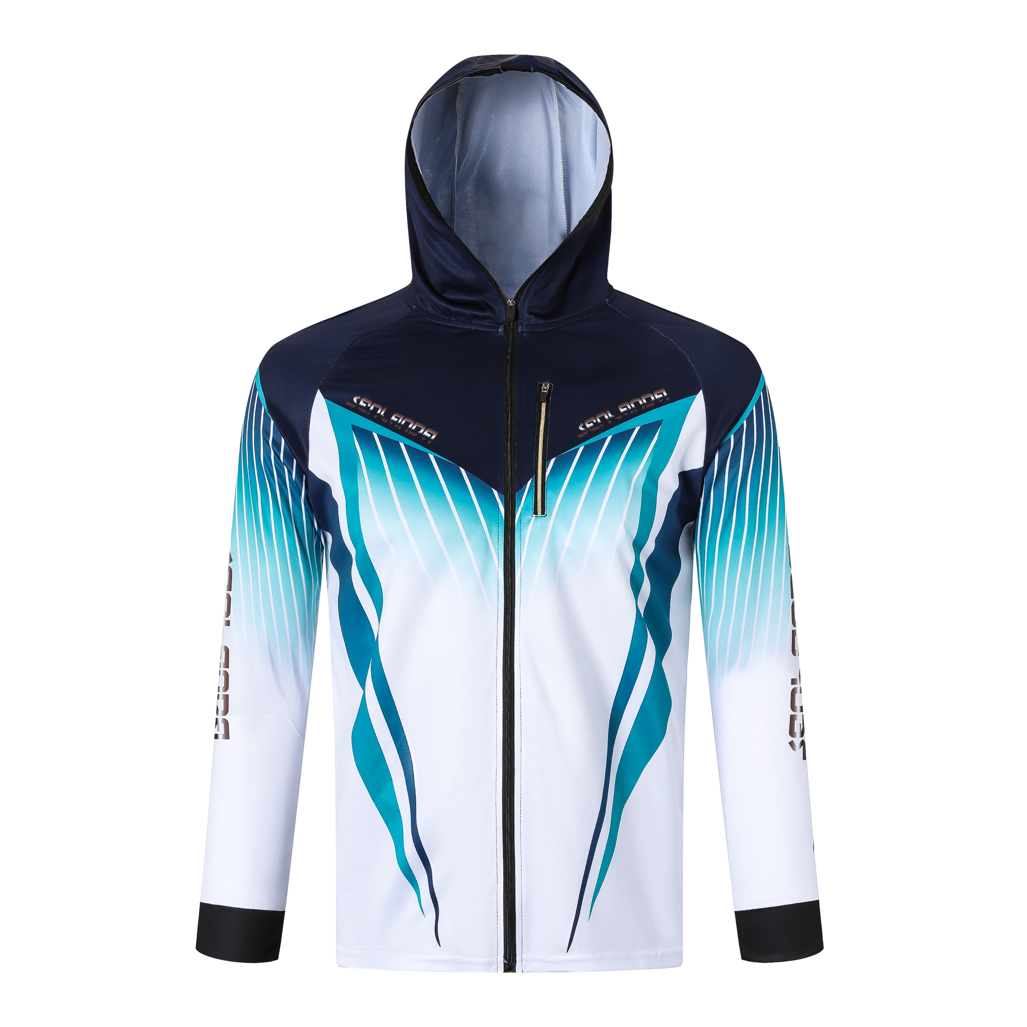 PCC055 - Men's 100% Polyester Sublimated Fishing Hooded Jacket