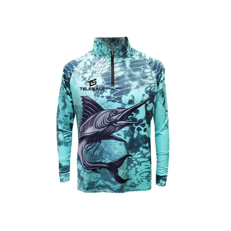 PCC016 - Men's Polyester Spandex Sublimated 1/4 Zip Fishing Pullover