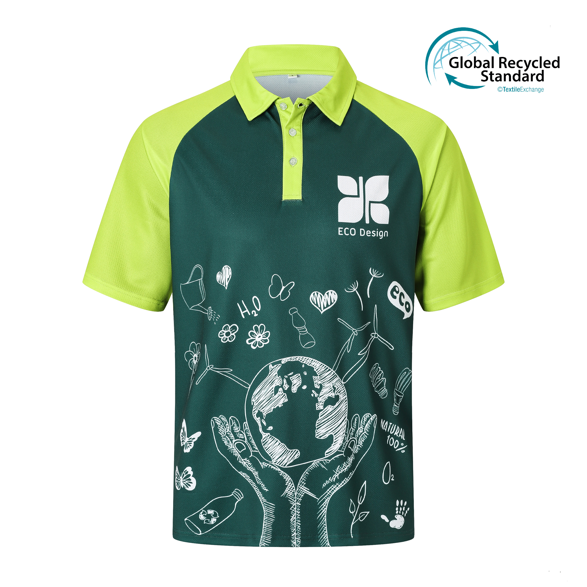 PCC311 - Unisex Adults RPET Sublimated Raglan POLO