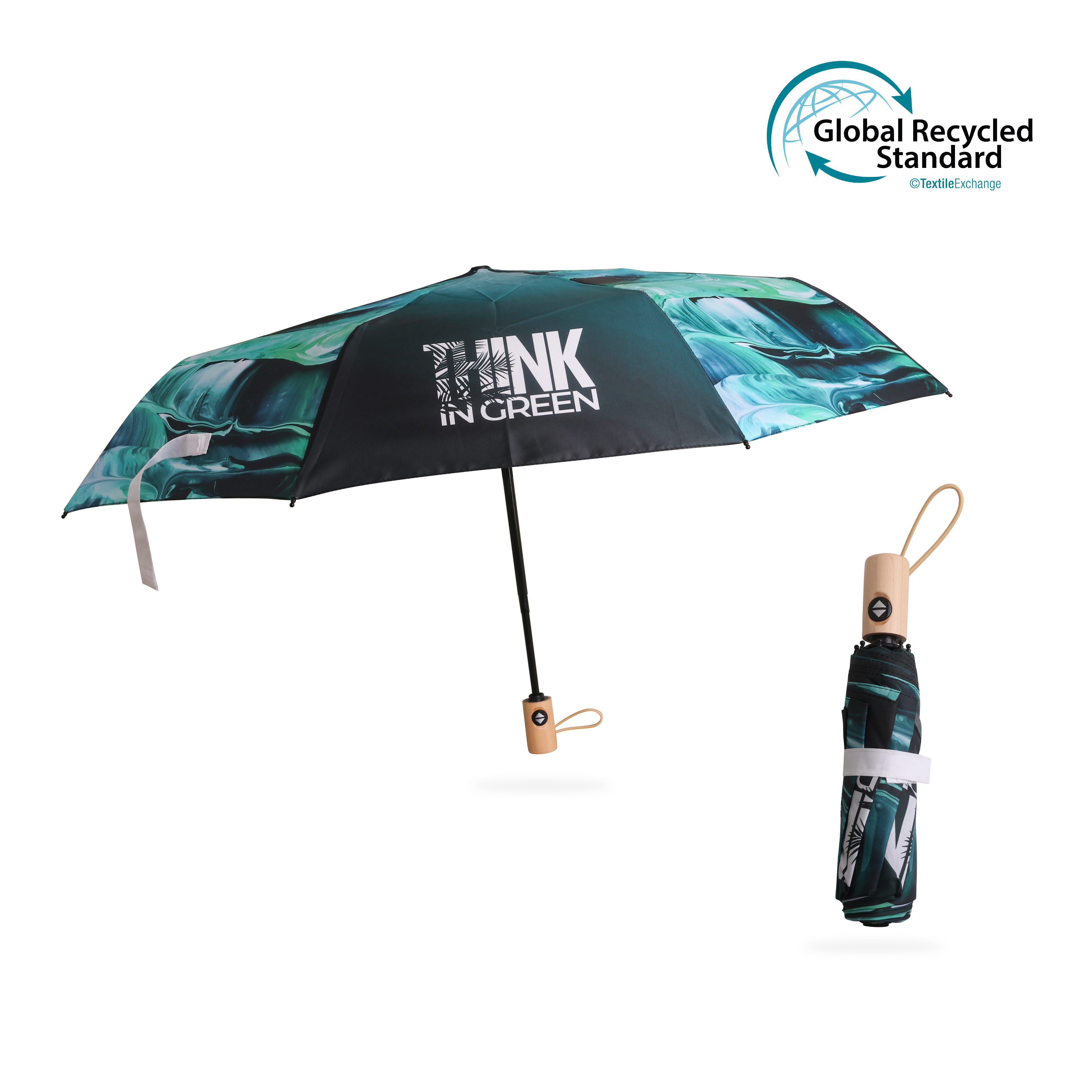 PCH910 - Triple folding RPET umbrella - auto open and close
