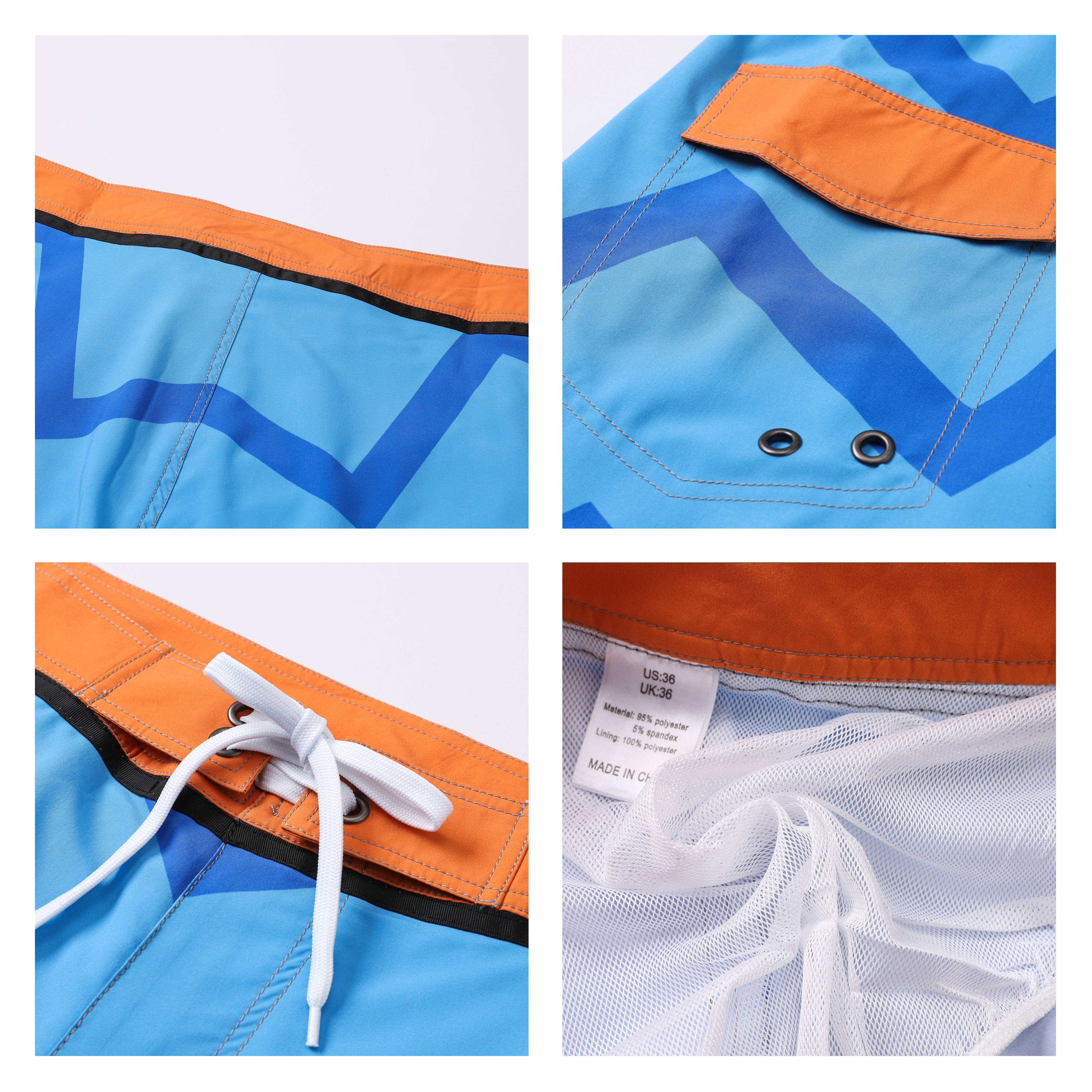 Men's Polyester Spandex Sublimated Swim Shorts Knee Length