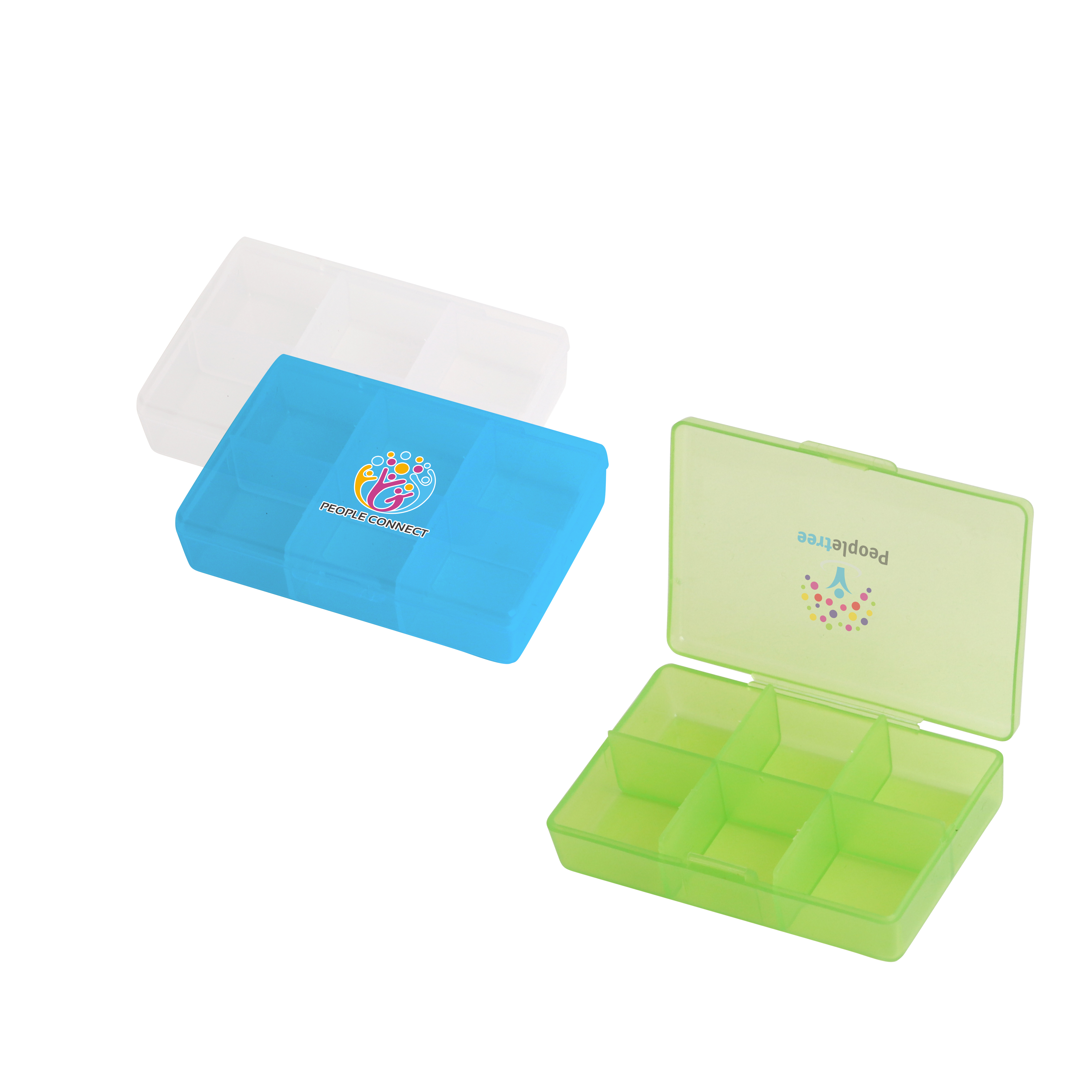 PCH618 - Square Six Compartment Pill Box