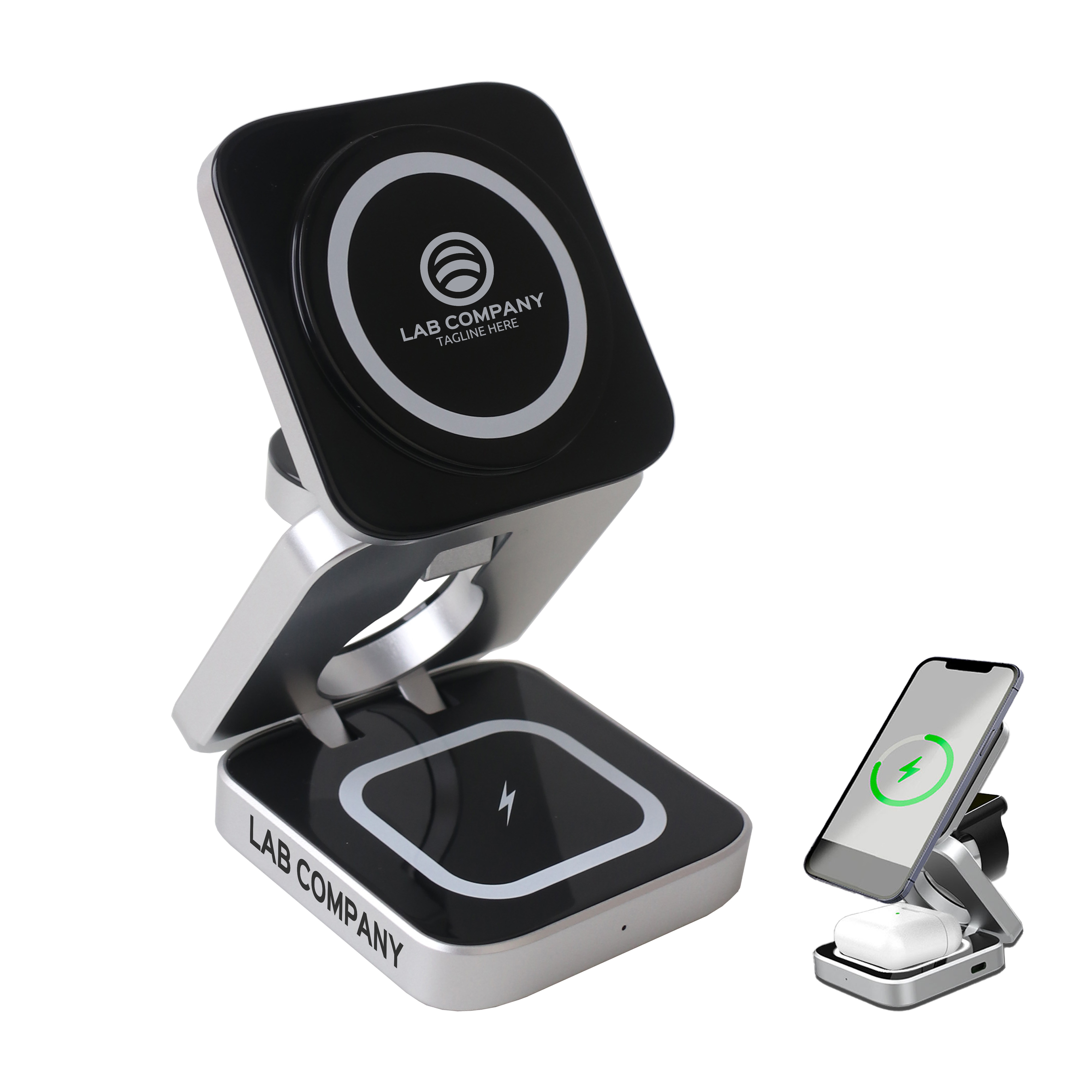 PCT284A - Standard 3 in 1 Foldable Wireless Charger Stand