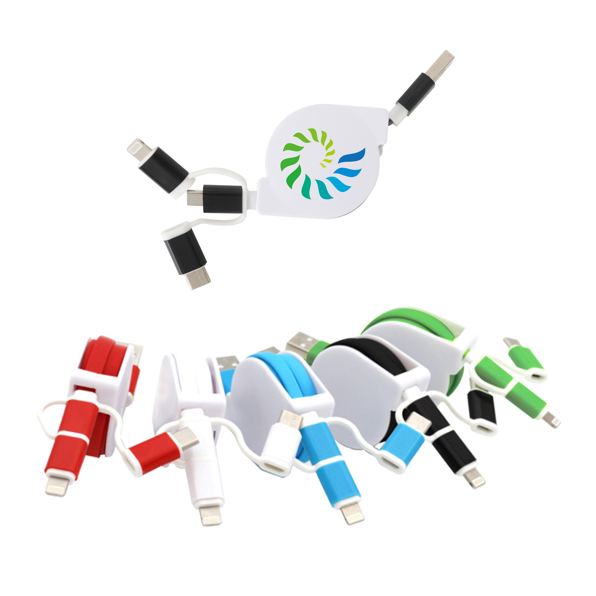 3-In-1 ABS Retractable Charging Cable