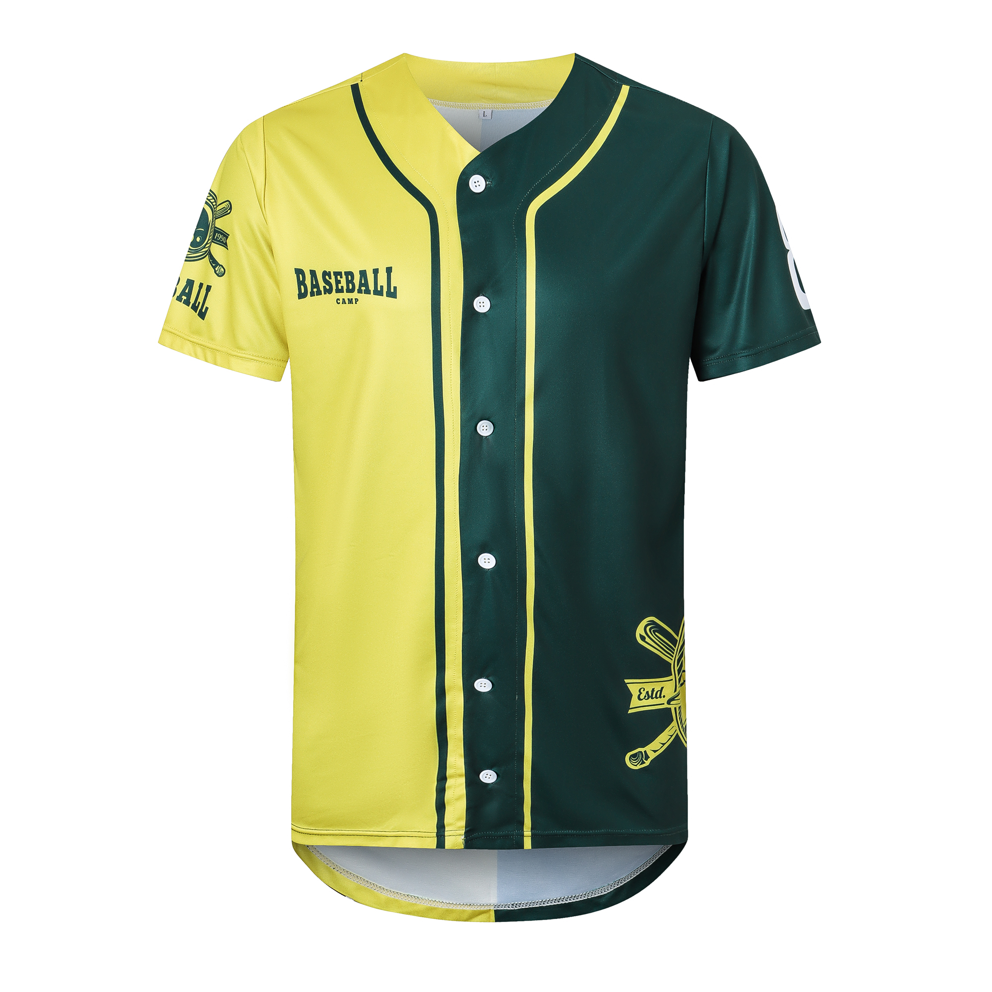 PCC711 - Men's 100% Polyester Sublimated Full-Button Baseball Jersey
