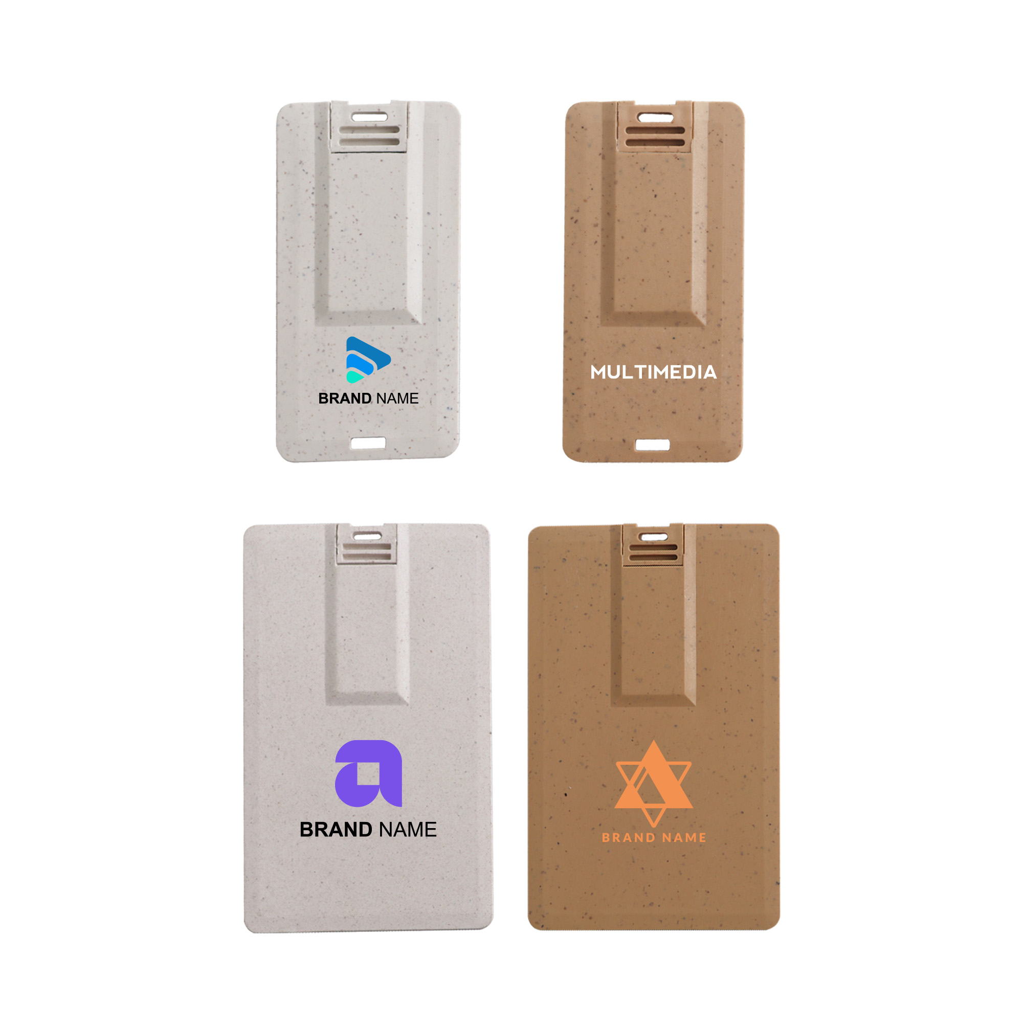 PCU970 - Wheat Straw Credit Card Flash Drive
