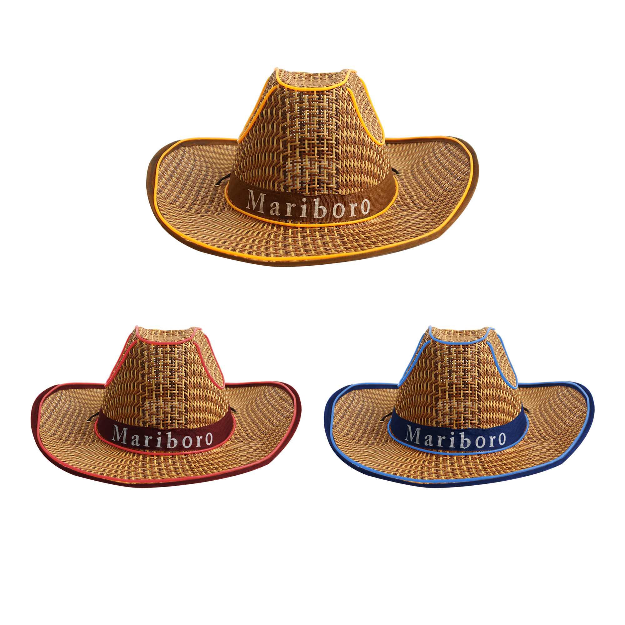 PXL152C - Light Up Straw Hats