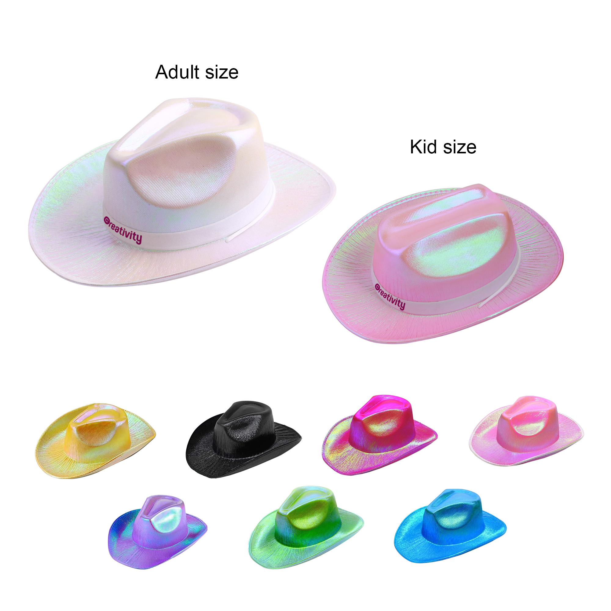 PXL156A - Iridescent Cowboy Hats