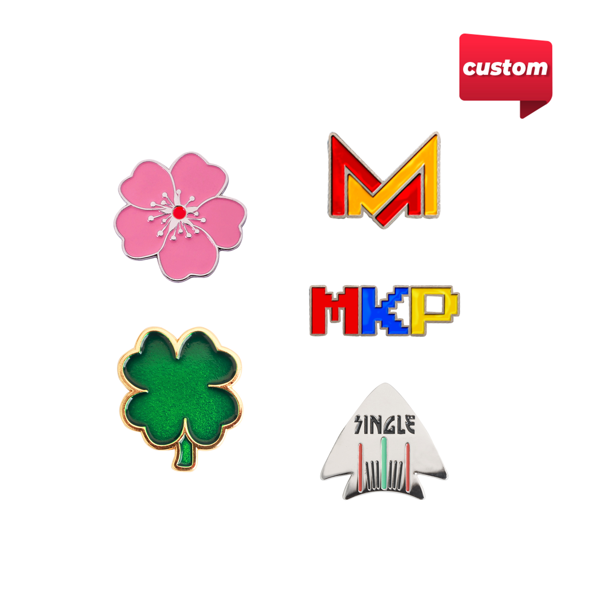 PCH442 - 40mm Custom Soft Enamel Golf Ball Marker