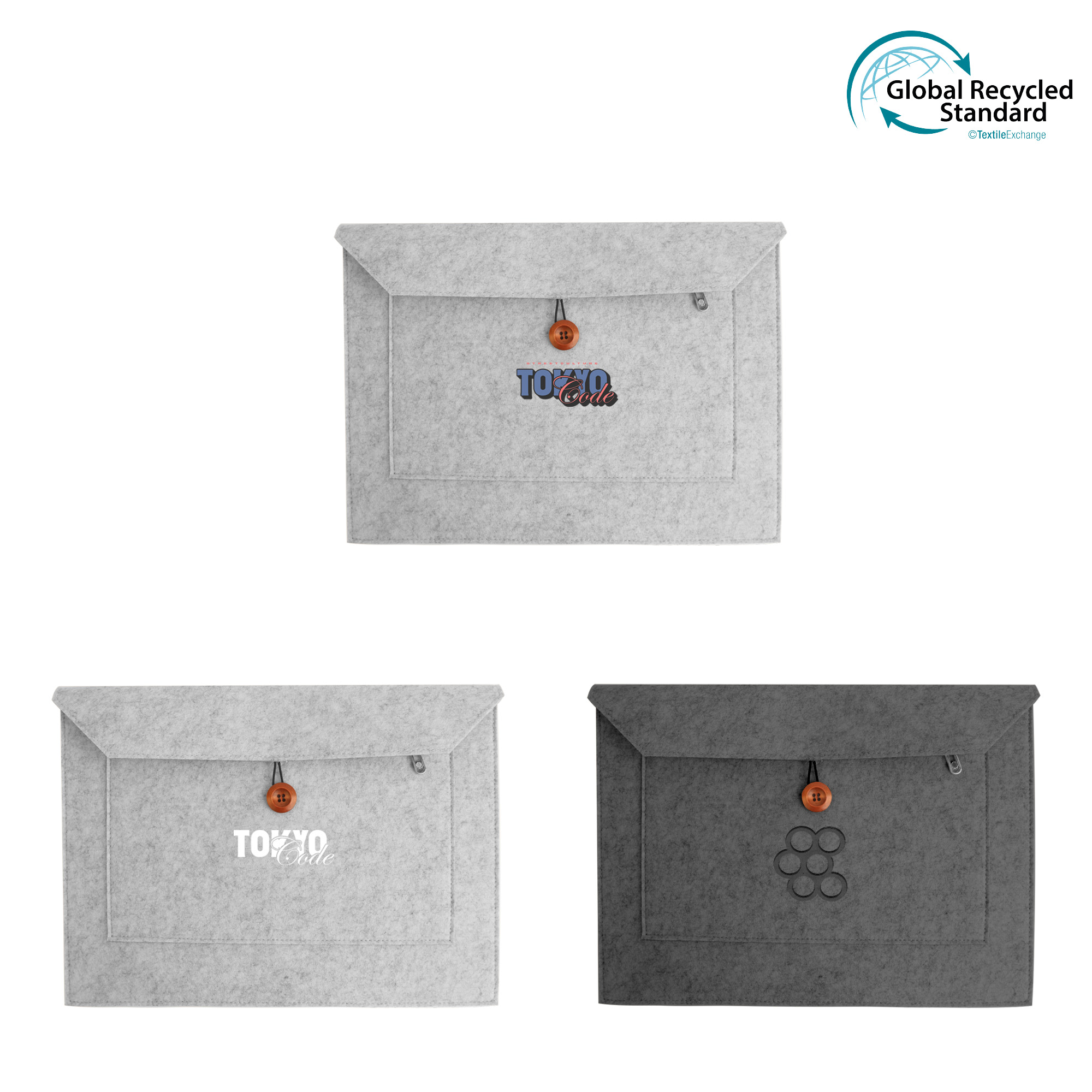 RPET Custom Felt Laptop Bag