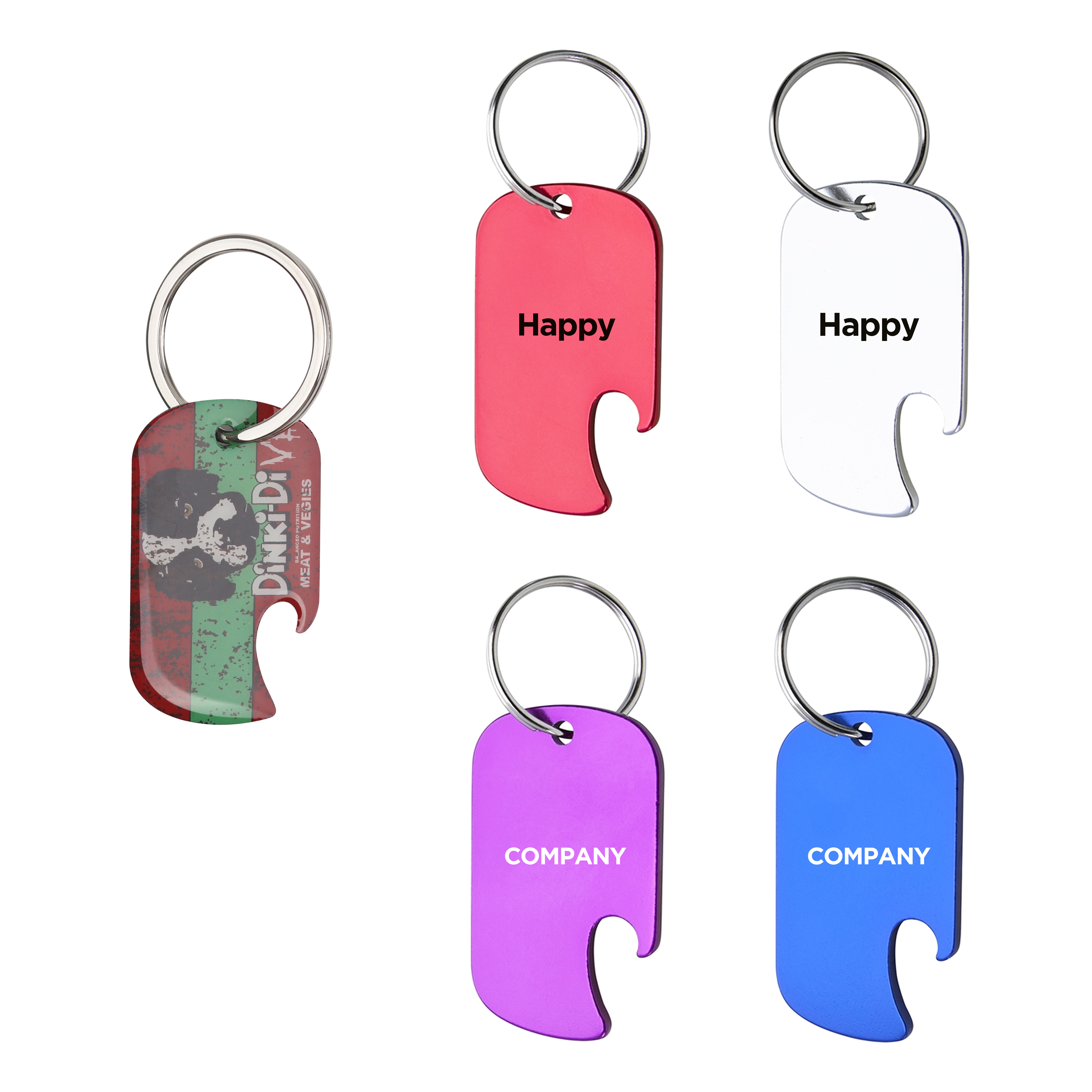 Dog Tag Bottle Opener Keyring