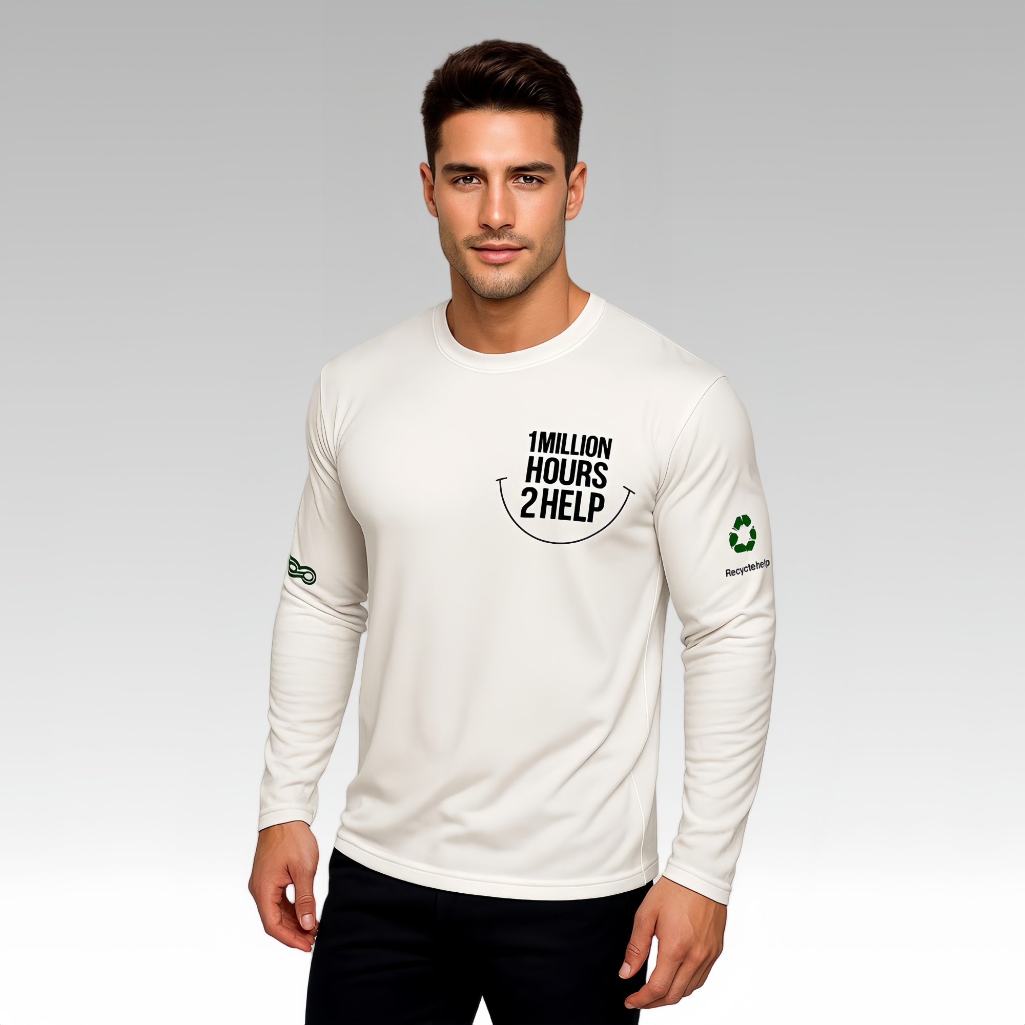 PCC846 - Unisex Adults RPET Micro Mesh Sublimated Crew Neck Long Sleeves Shirt