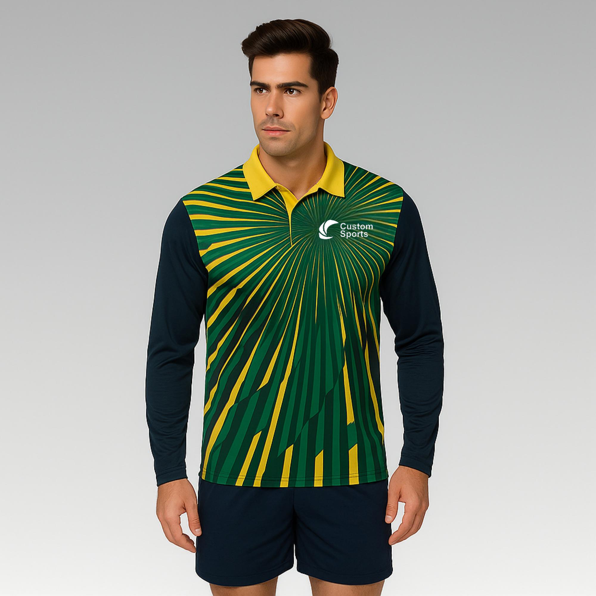 PCC852 - 100% Poly Milk Silk Sublimated Sport Long Sleeves POLO