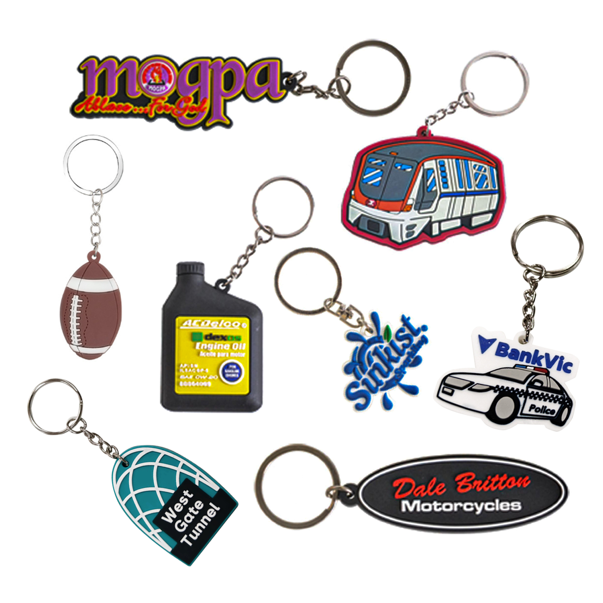 PCKP701 - Custom Shape PVC Keyring