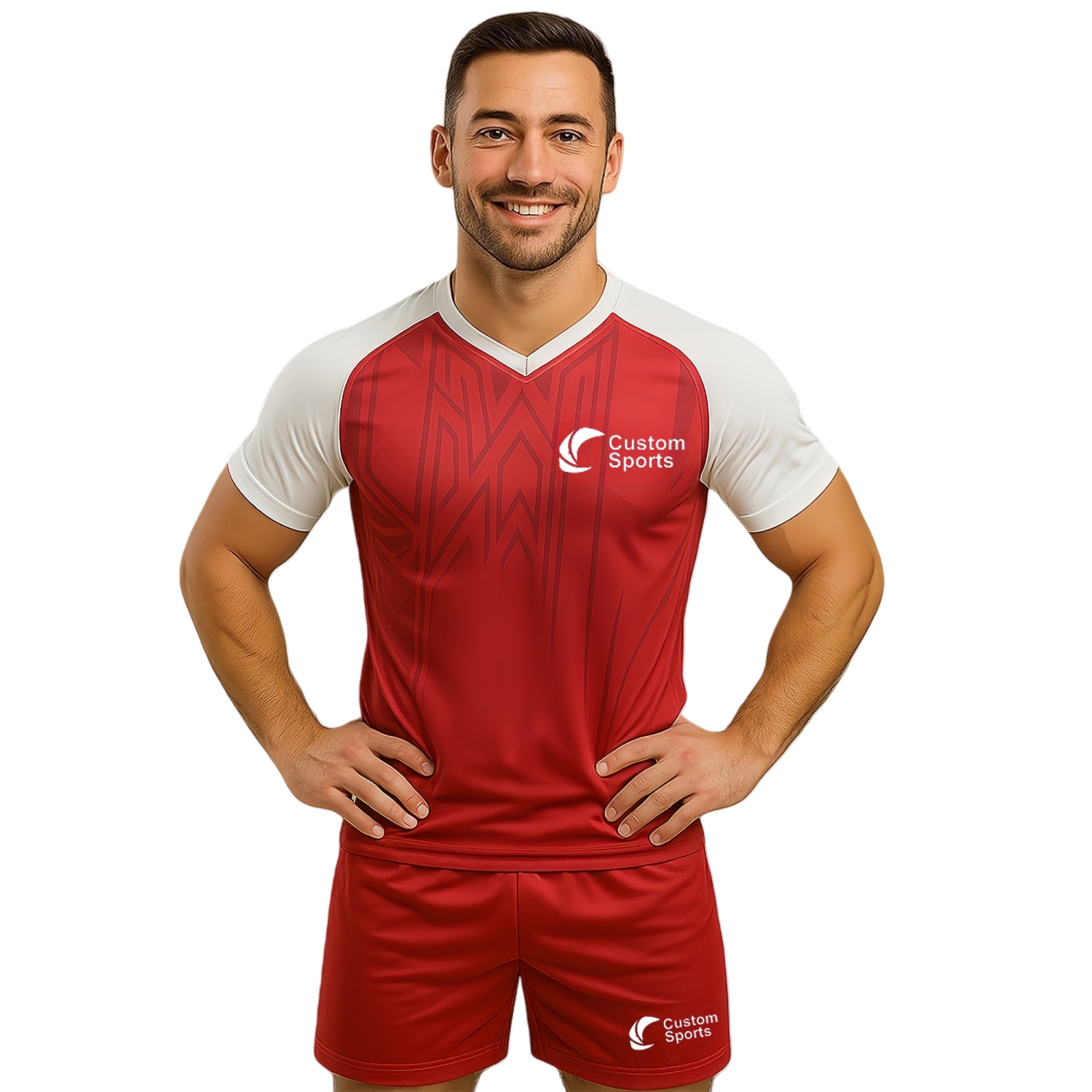 PCC867 - 100% Polyester Micro Mesh Sublimated V-Neck Raglan Sport Tee Shirt