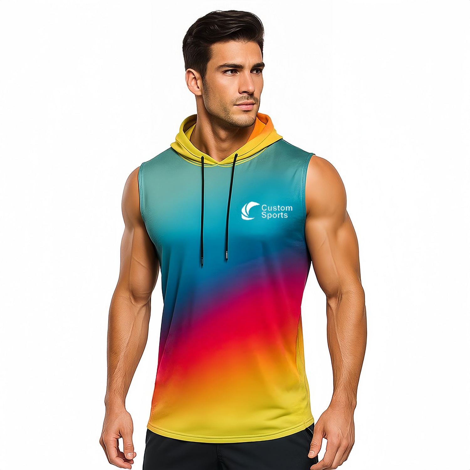PCC880 - 100% Polyester Micro Mesh Sublimated Sleeveless Hoodie