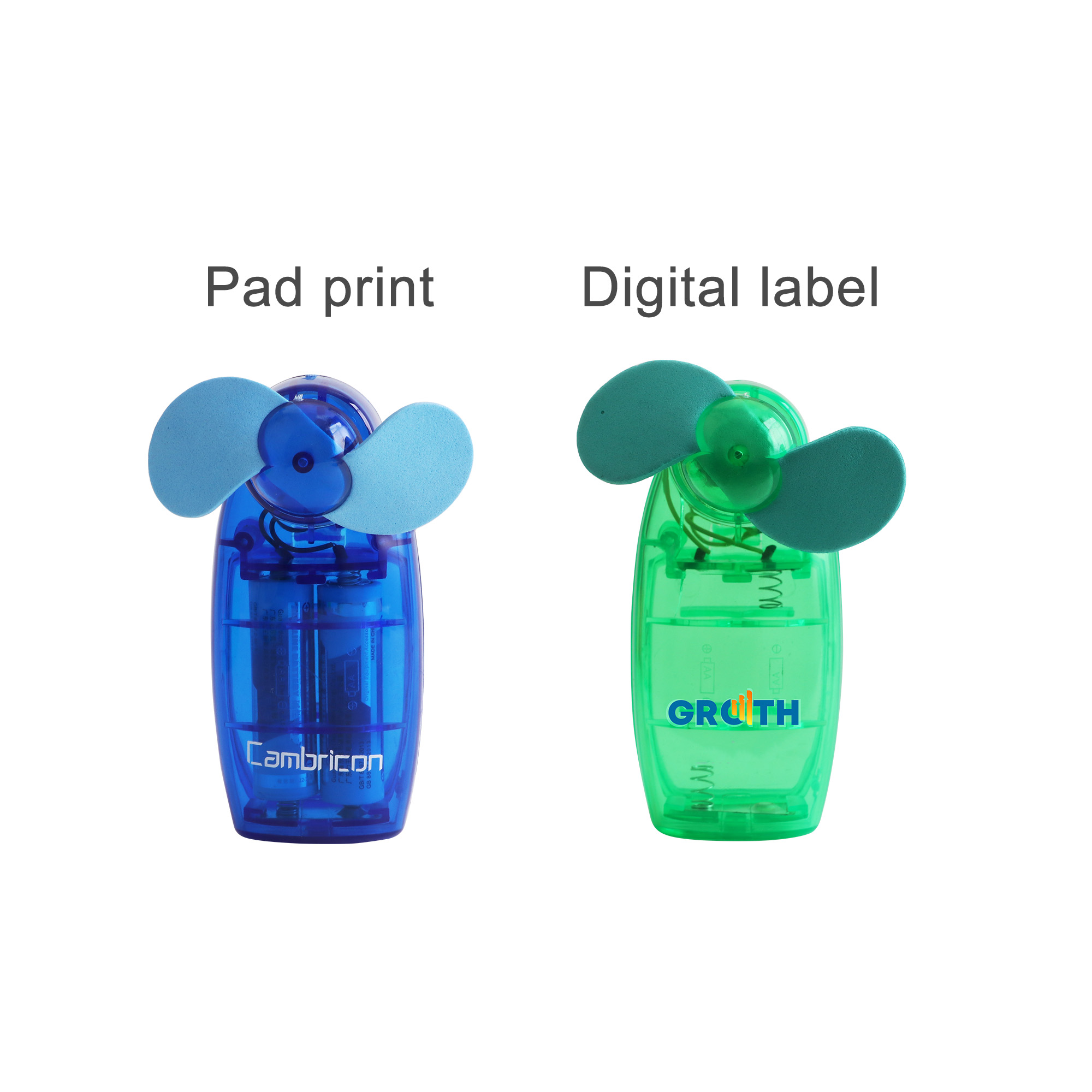 Transparent Colorful Handy Fan