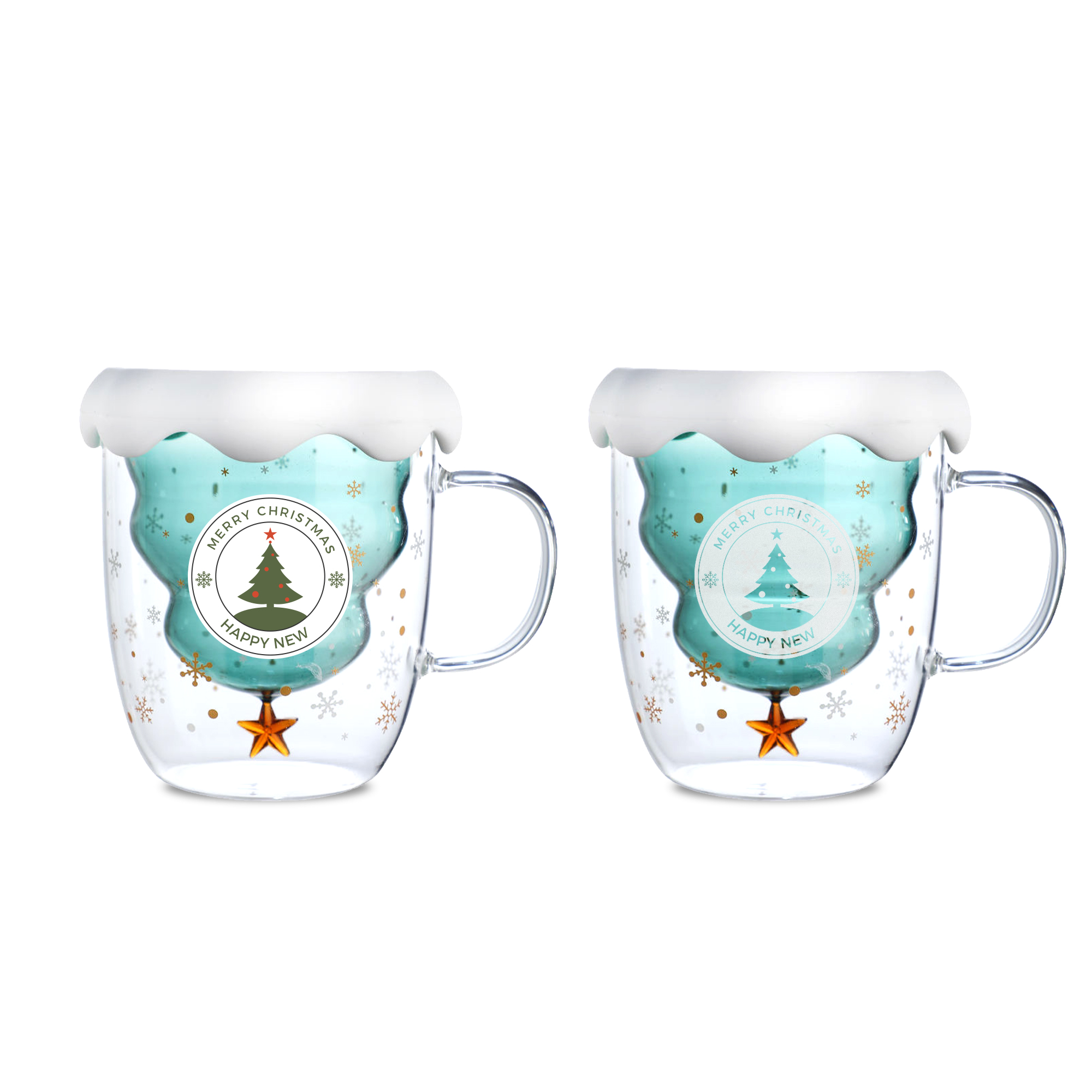 Xmas Tree Double Wall Mug