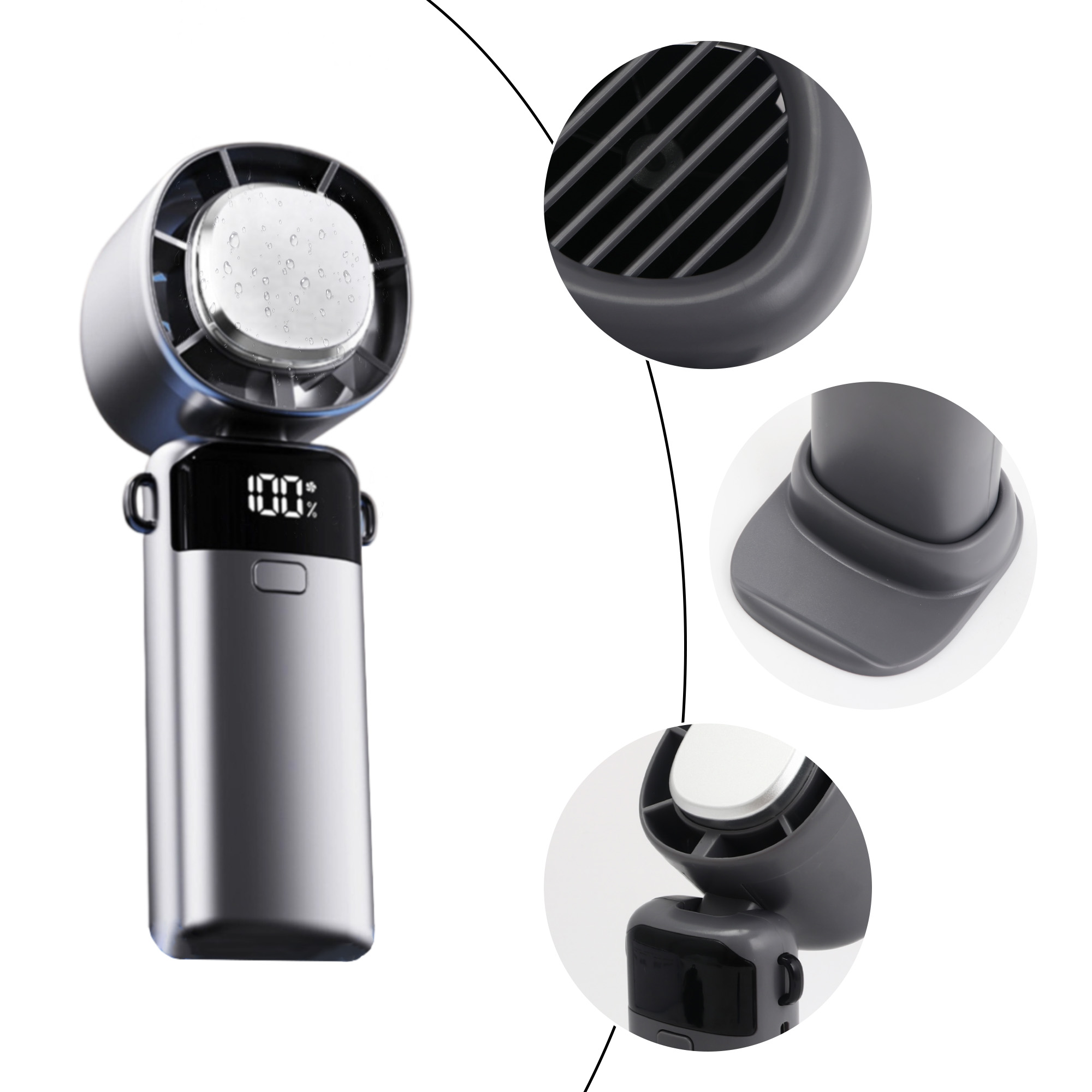 Portable Cooling Fan with Phone Stand