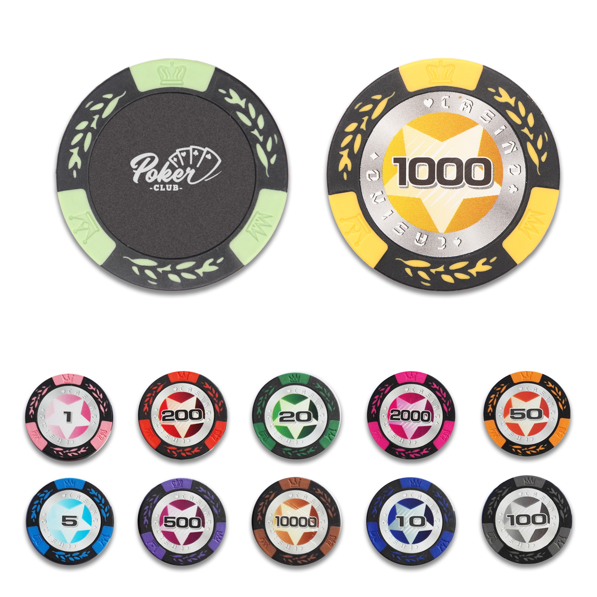 Wheat stalk Clay Poker Chips