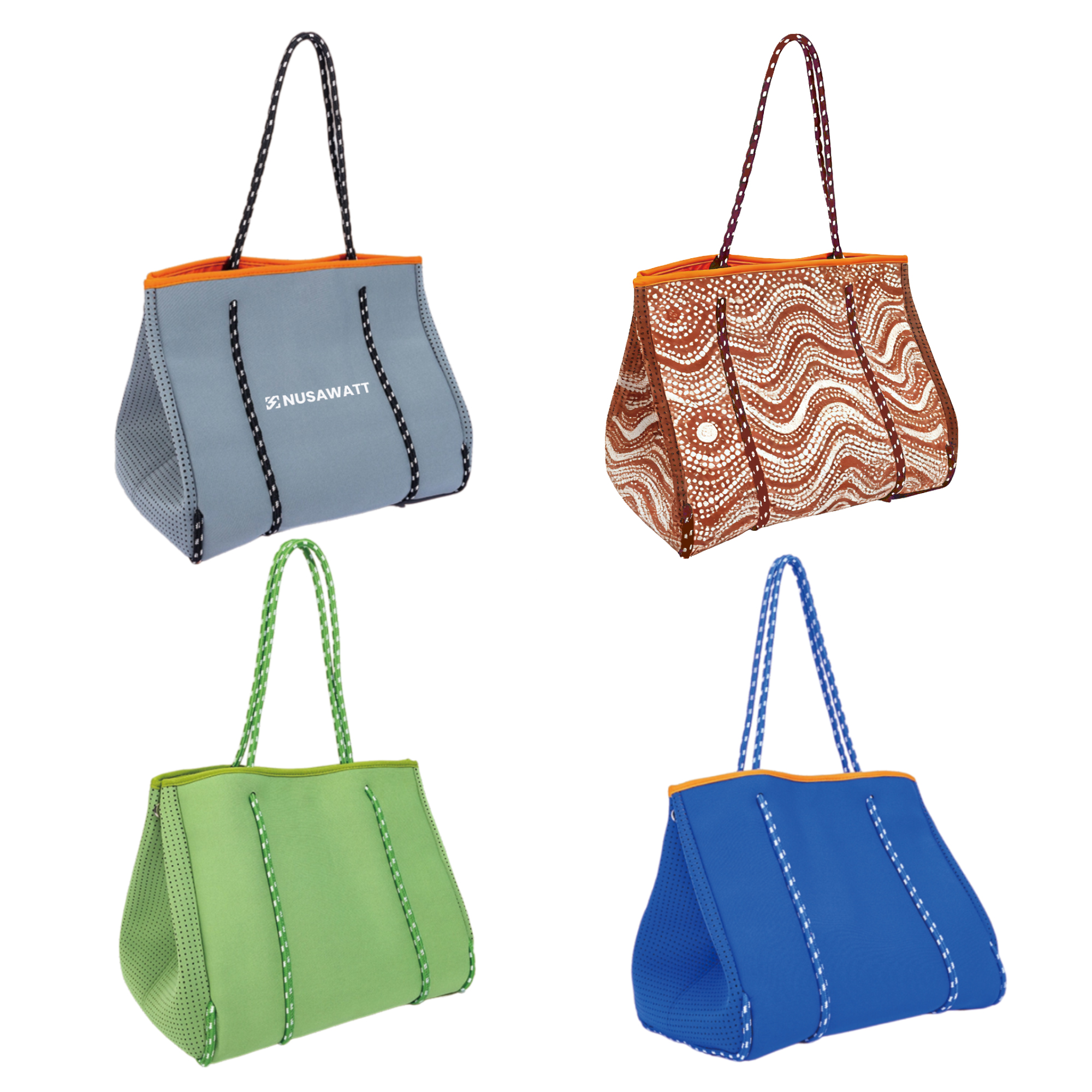 Large Neoprene Beach Tote Bag