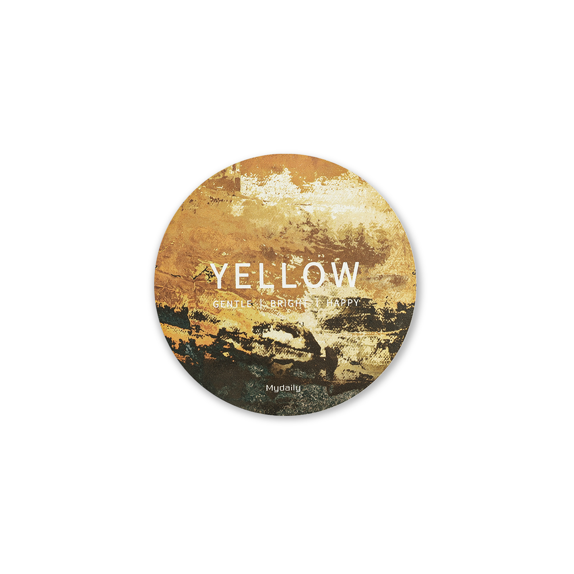 Round Frosted Metal Coaster