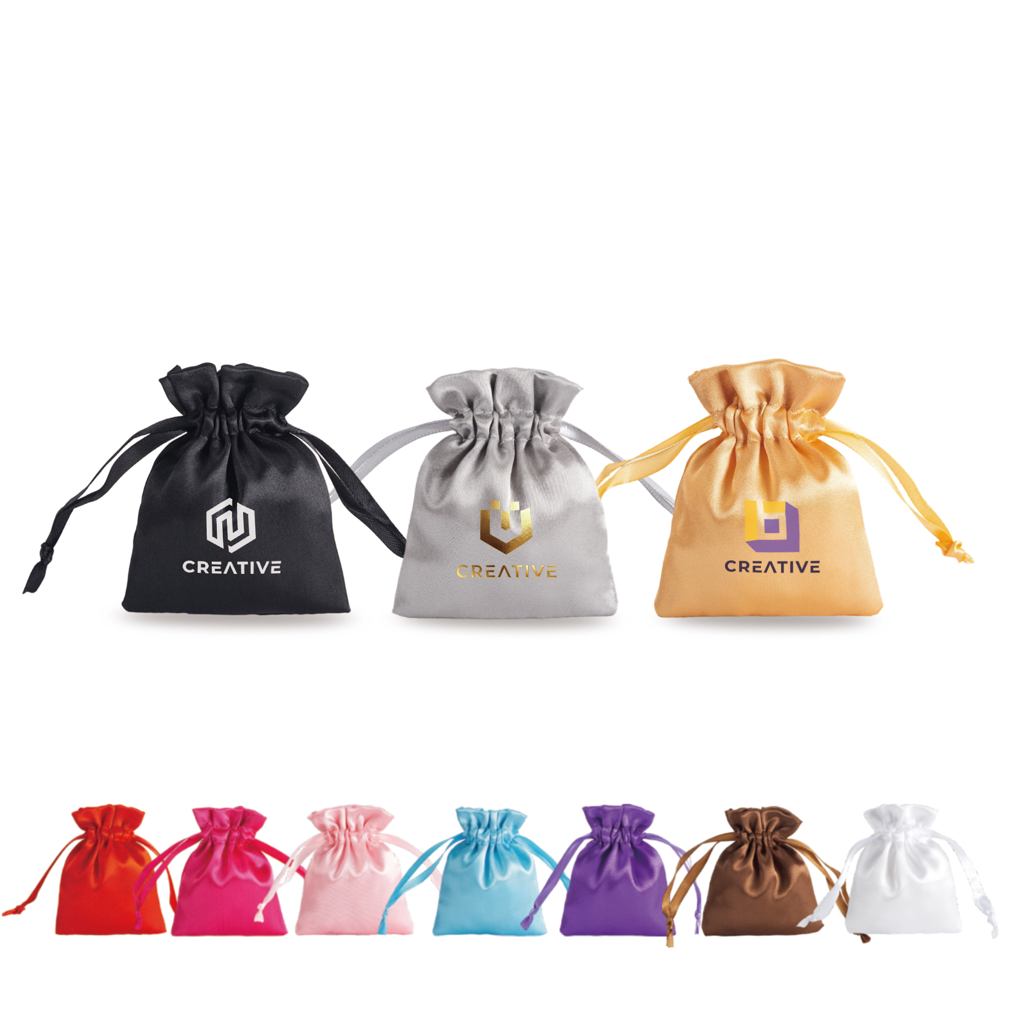 Silk Satin Drawstring Bags