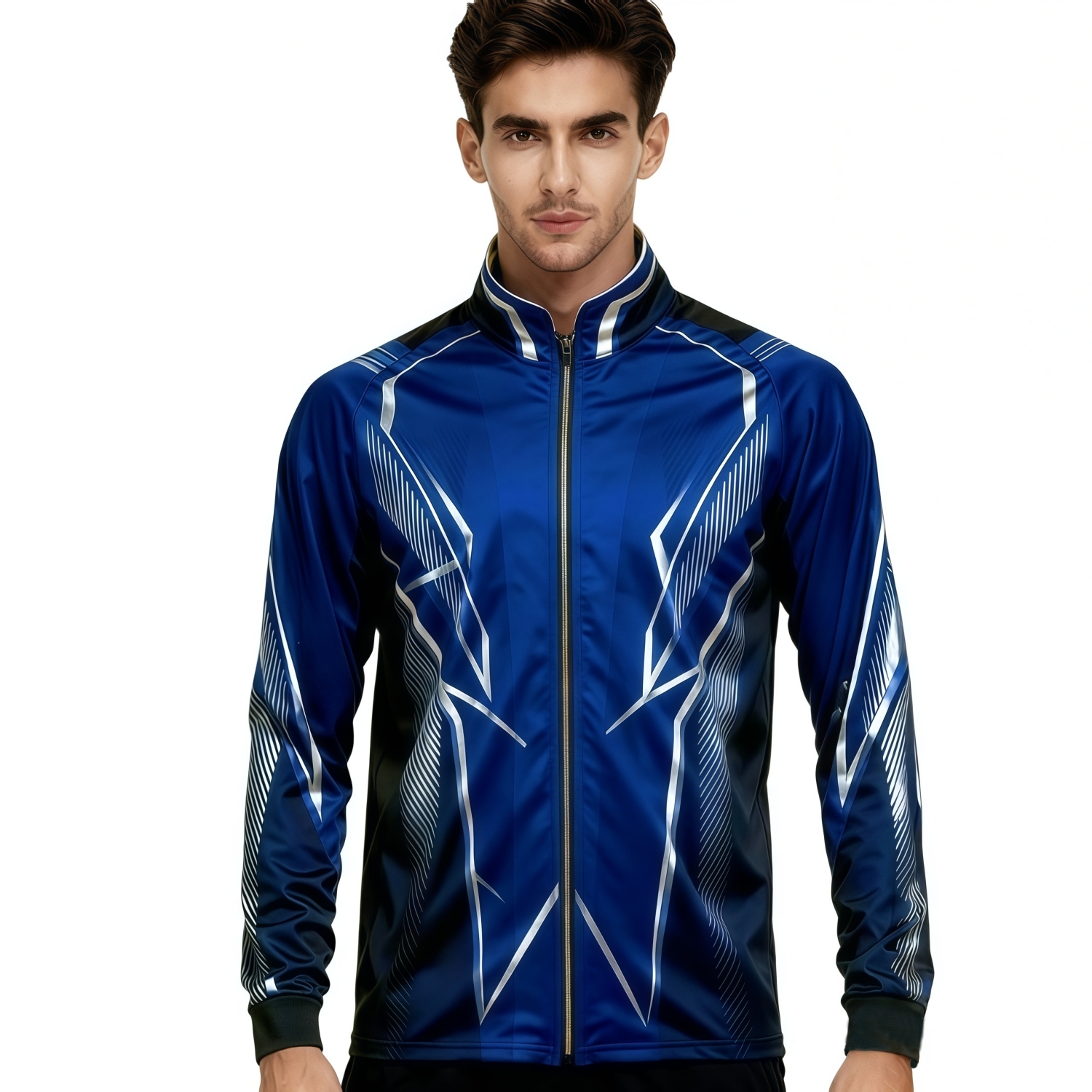 Men's Polyester Spandex Sublimated Full Zip Fishing Jacket