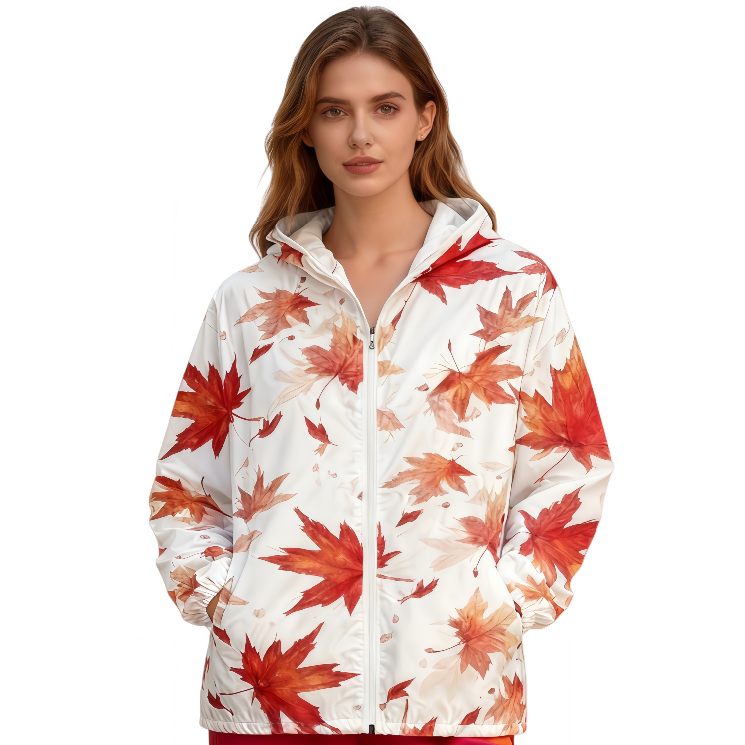 Unisex 100% Polyester 2-Layer Hooded Windbreaker