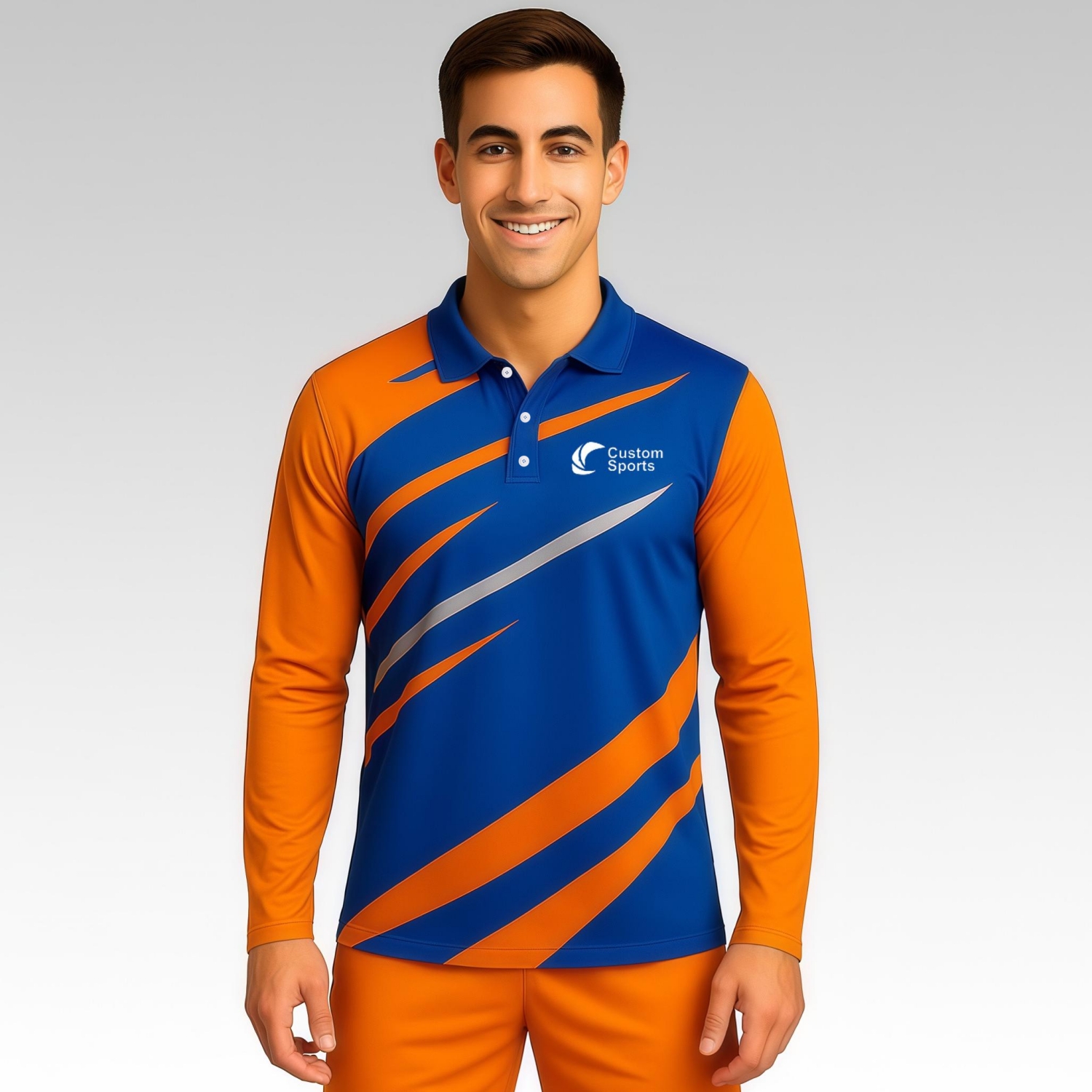 100% Poly Milk Silk Sublimated Basic Long Sleeves POLO