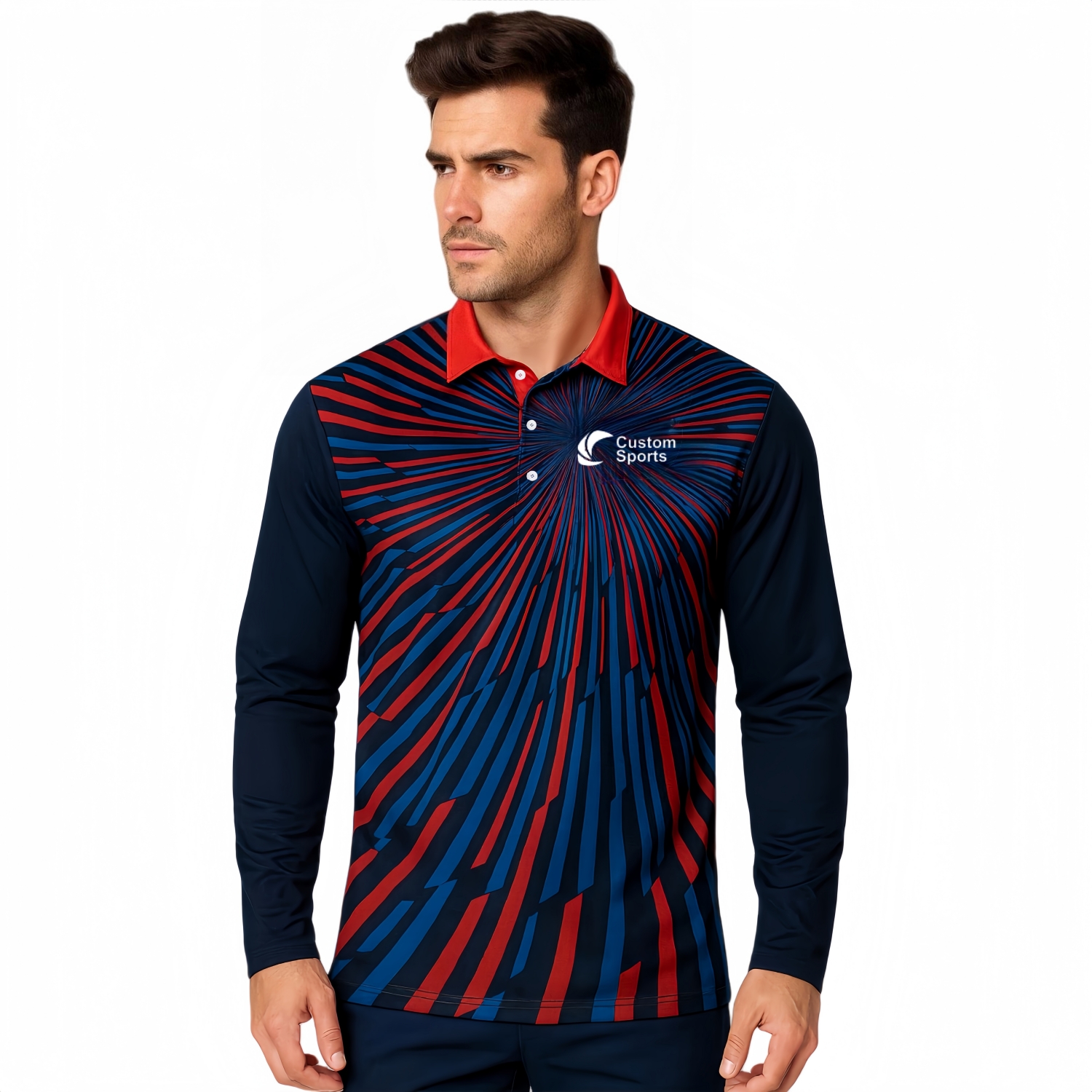 PCC848 - 100% Poly Micro Mesh Sublimated Sport Long Sleeves POLO