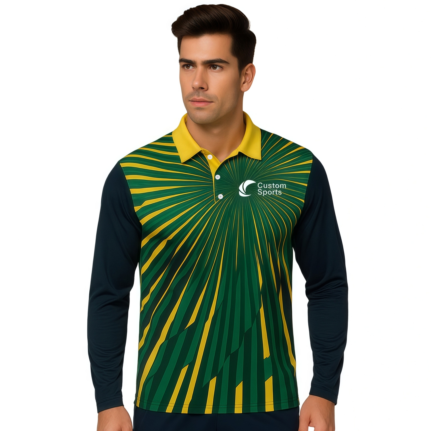 PCC852 - 100% Poly Milk Silk Sublimated Sport Long Sleeves POLO