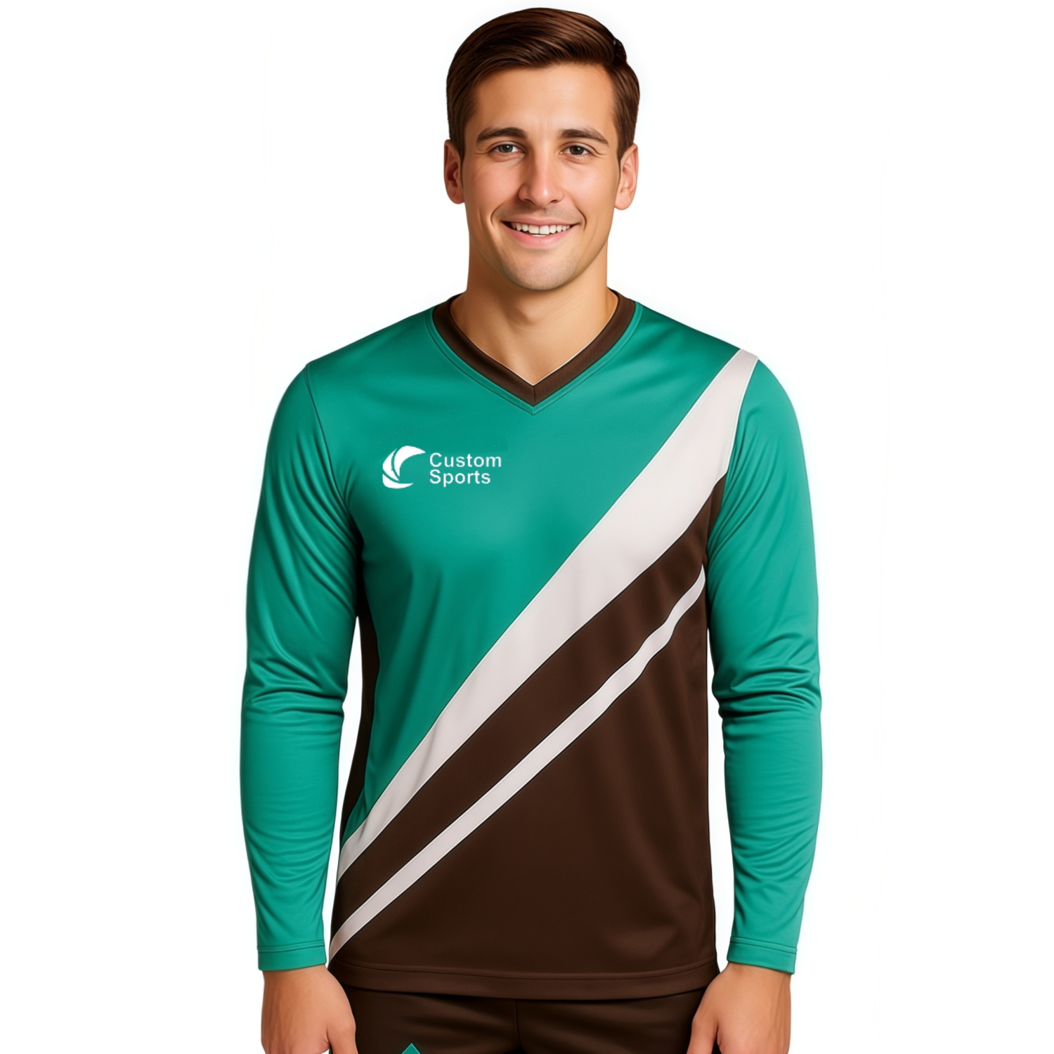 PCC857 - Unisex Adults 100% Poly Milk Silk Sublimated Long Sleeves Football Jersey