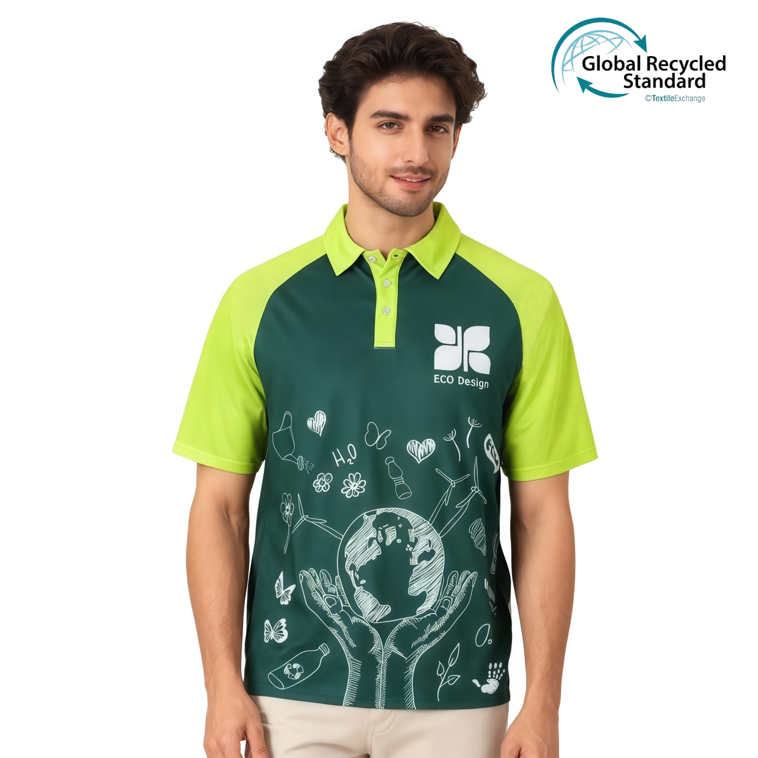 PCC311 - Unisex Adults RPET Sublimated Raglan POLO