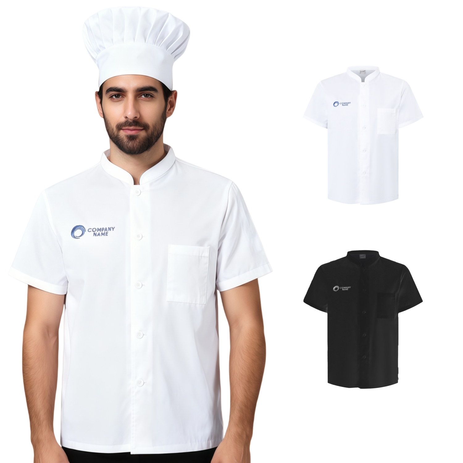 PCC611 - Classic Short Sleeves Single Breasted Chef Jacket